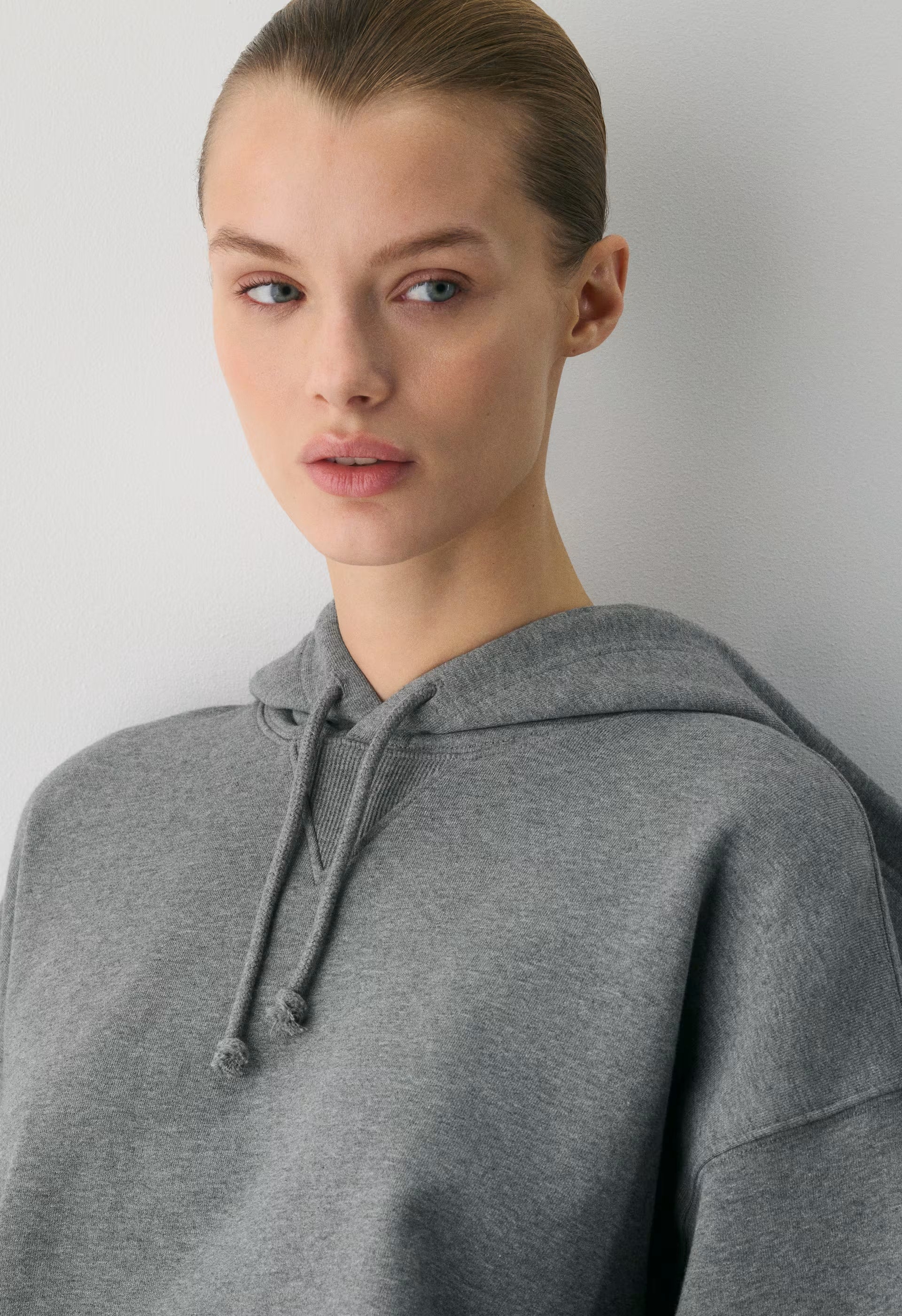 Terry Sweatfleece Mega Hoodie - HEATHER DARK GREY