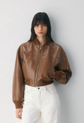 Synergy Bomber - UnReal Leather - CHOCOLATIER BROWN