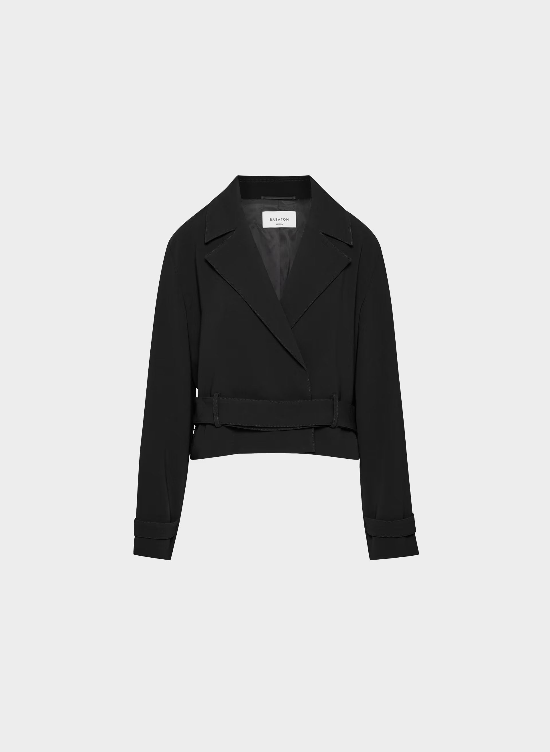 Postage Trench Coat - Sway Crepe - BLACK
