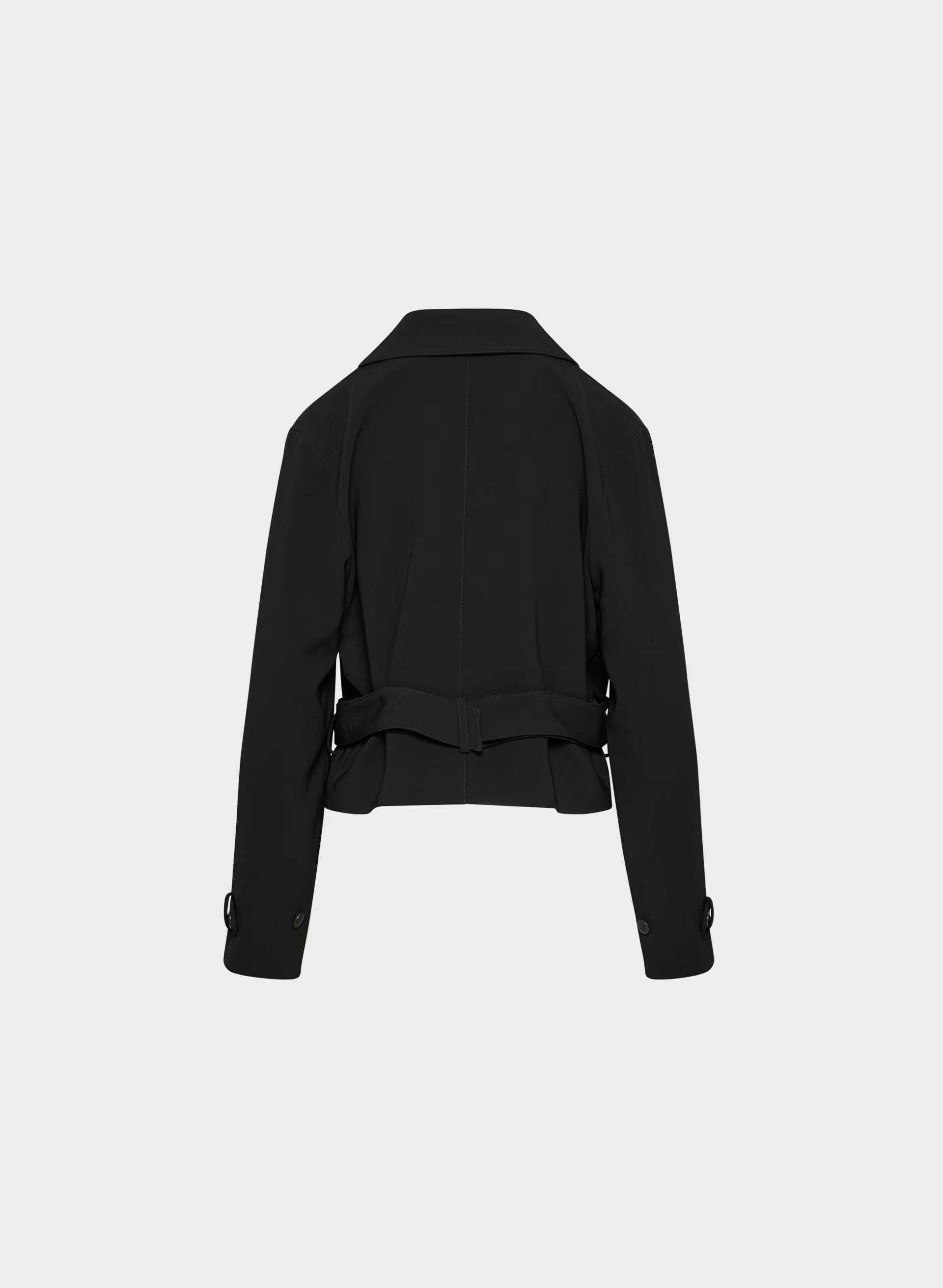 Postage Trench Coat - Sway Crepe - BLACK
