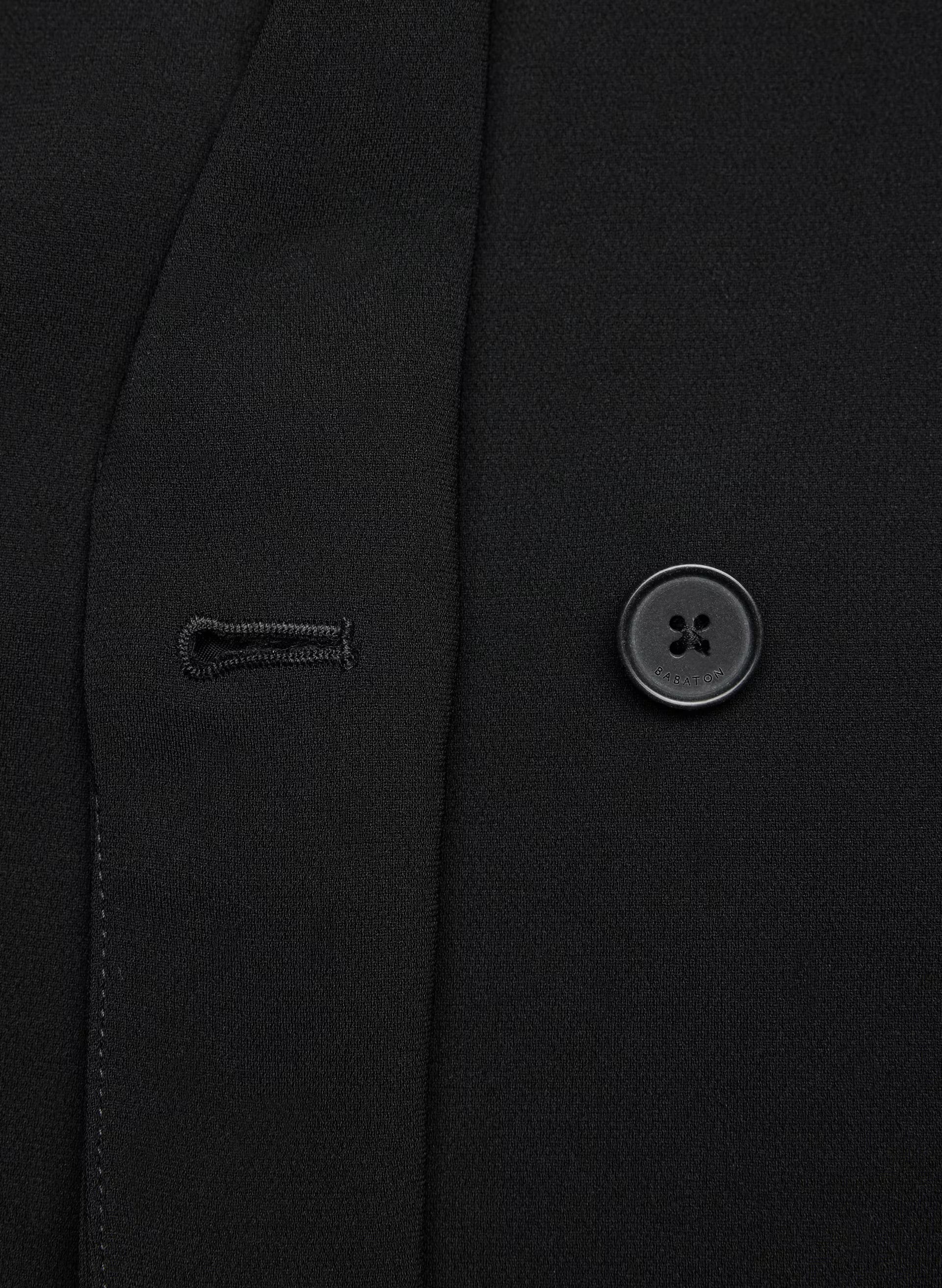Postage Trench Coat - Sway Crepe - BLACK
