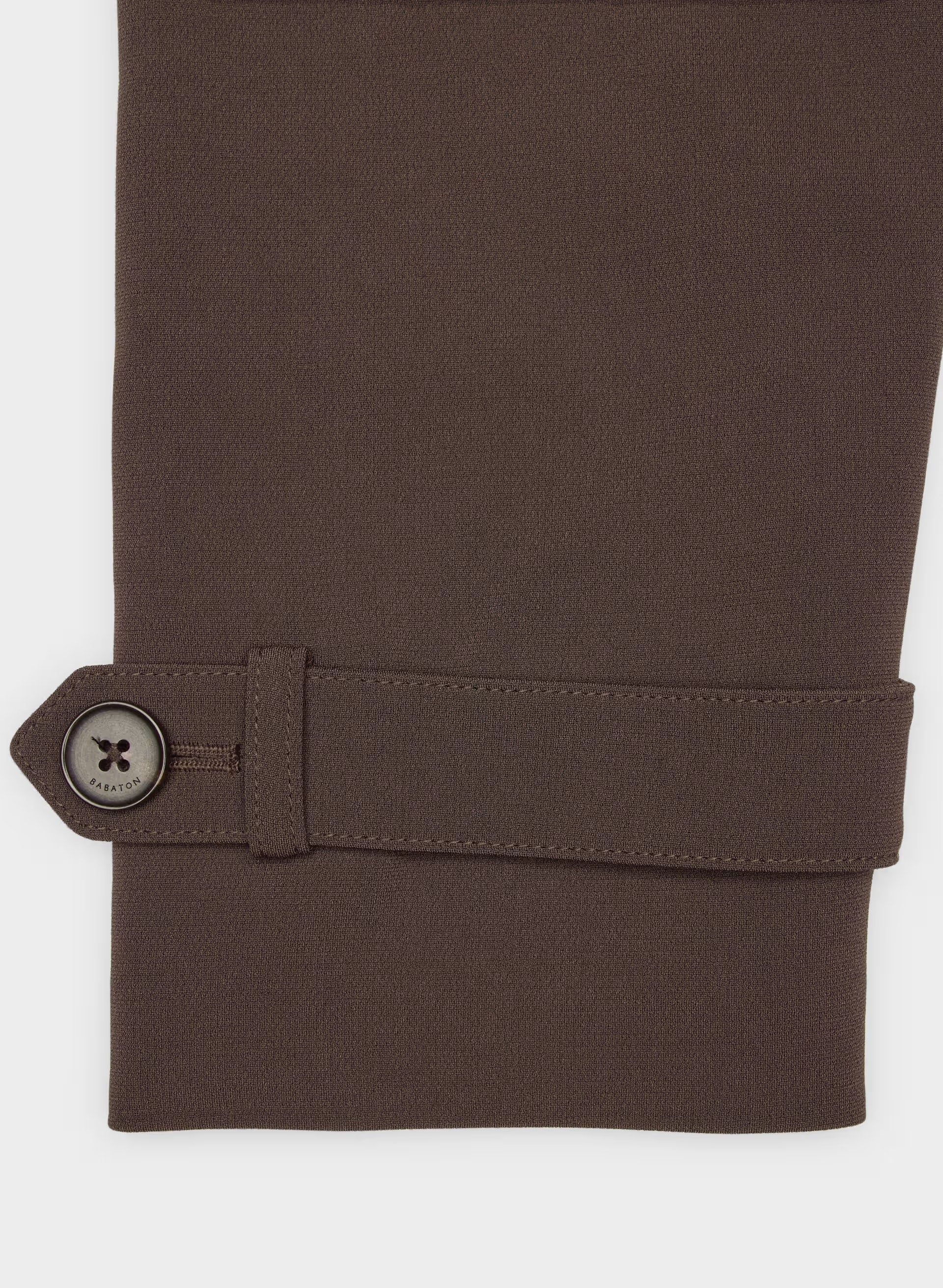Postage Trench Coat - Sway Crepe - RICH MOCHA BROWN