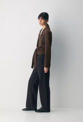 Postage Trench Coat - Sway Crepe - RICH MOCHA BROWN
