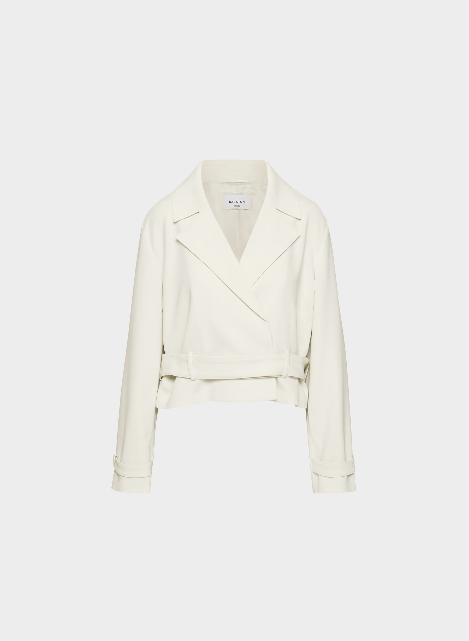 Postage Trench Coat - Sway Crepe - VINTAGE WHITE