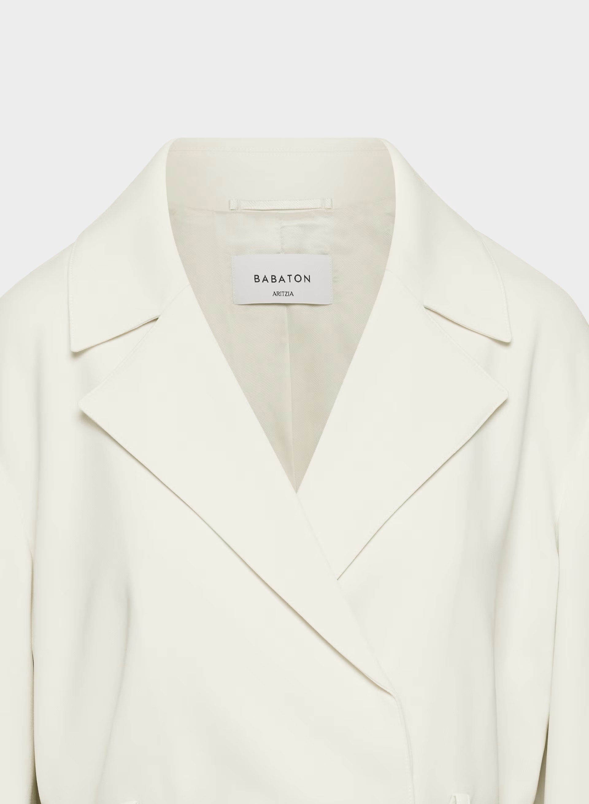 Postage Trench Coat - Sway Crepe - VINTAGE WHITE