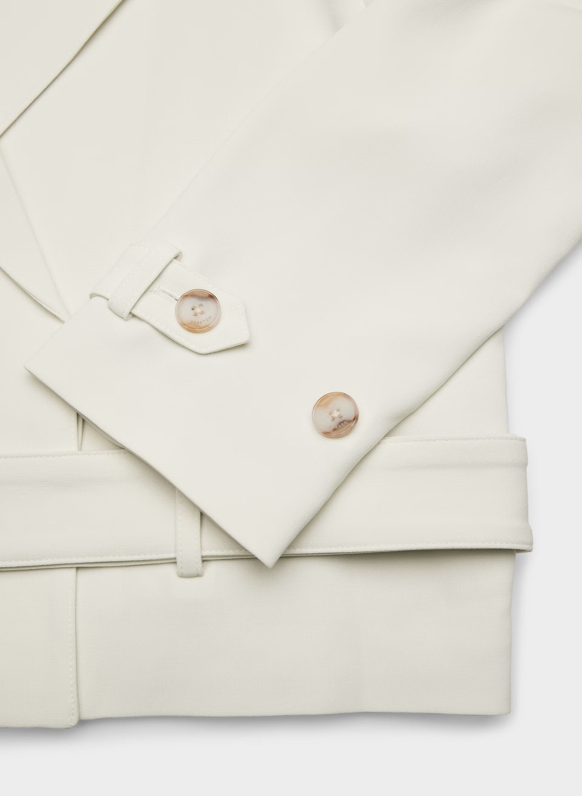 Postage Trench Coat - Sway Crepe - VINTAGE WHITE