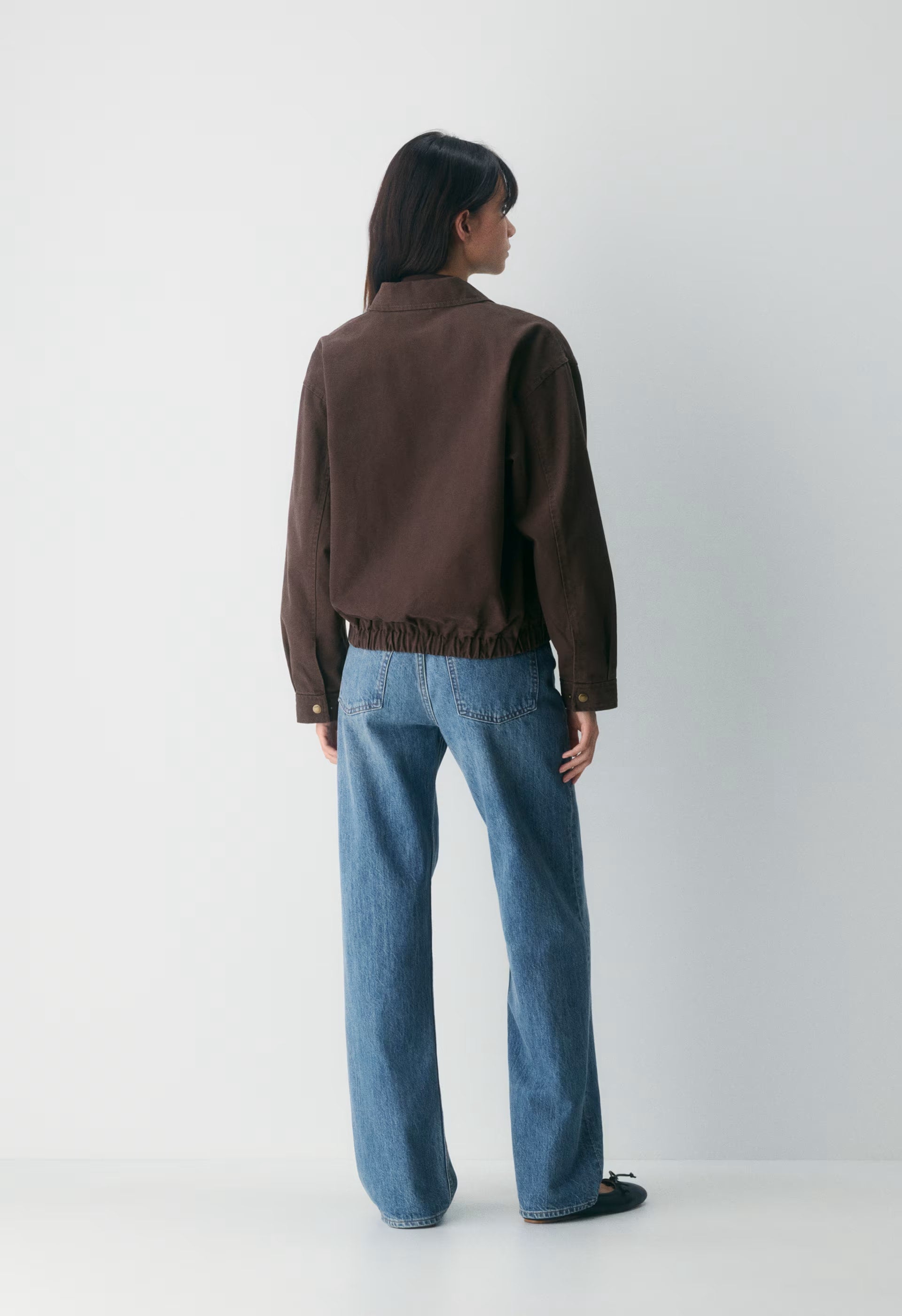 Caddie Blouson Jacket - RICH MOCHA BROWN