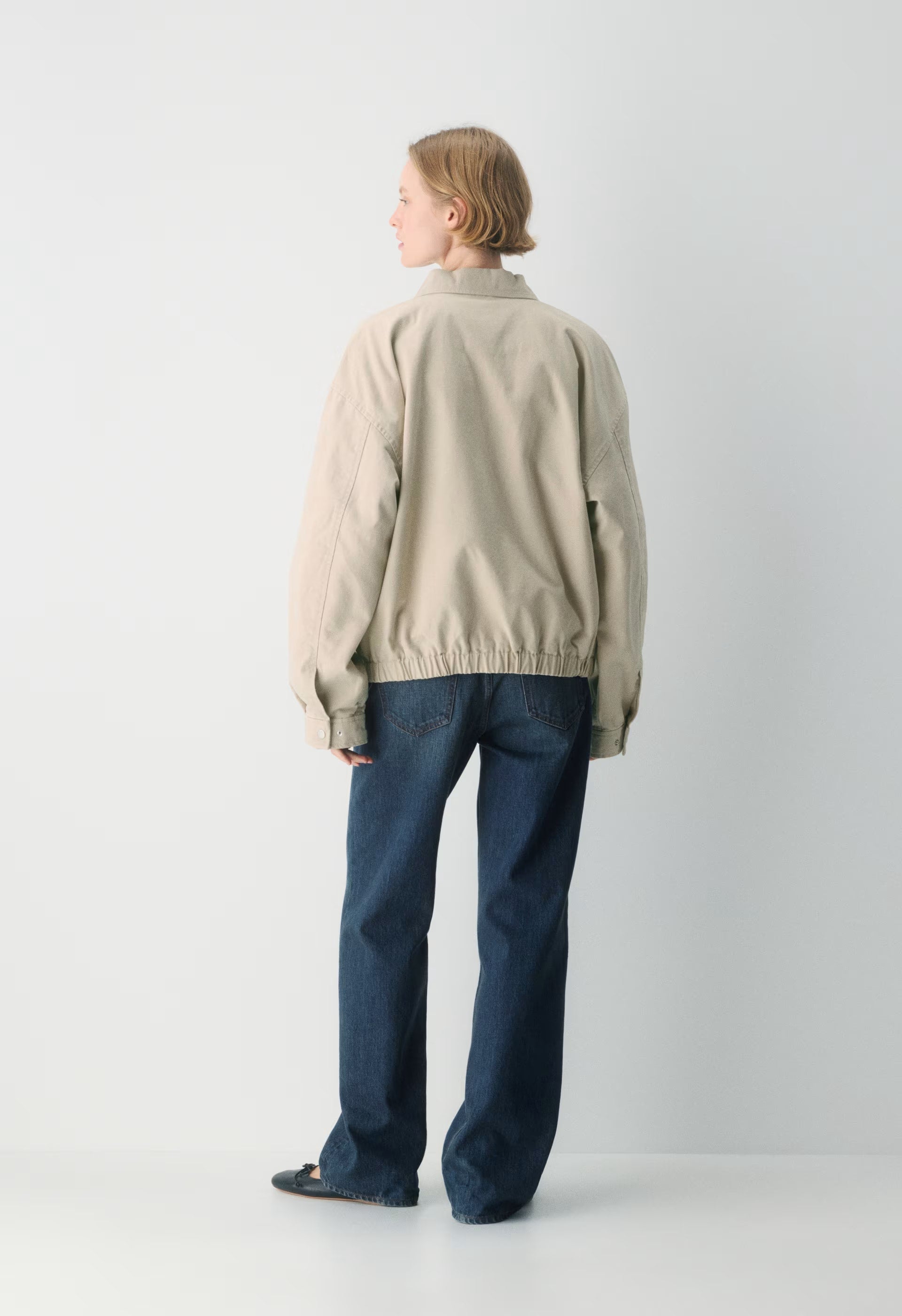 Caddie Blouson Jacket - MARCONA BEIGE