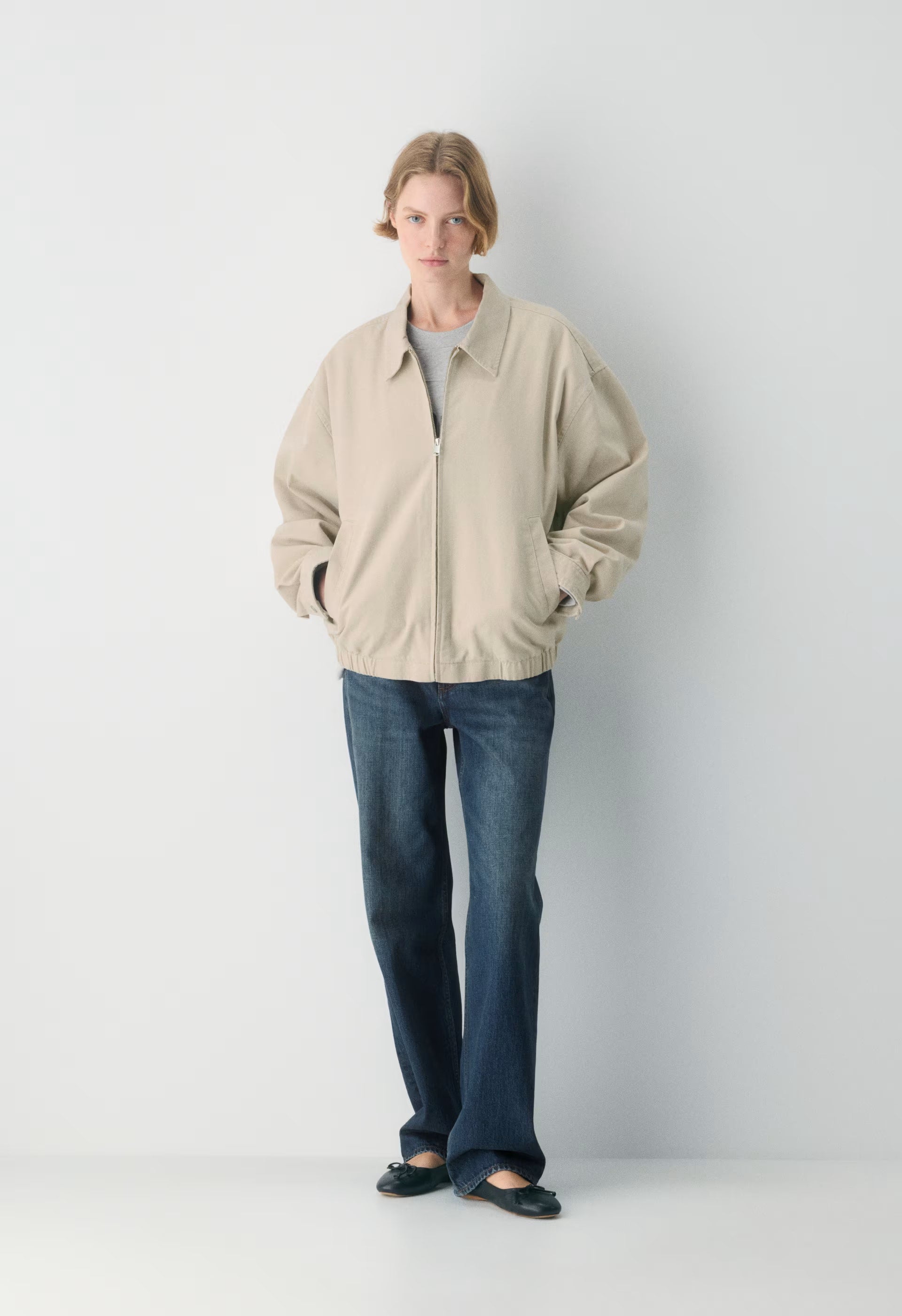 Caddie Blouson Jacket - MARCONA BEIGE