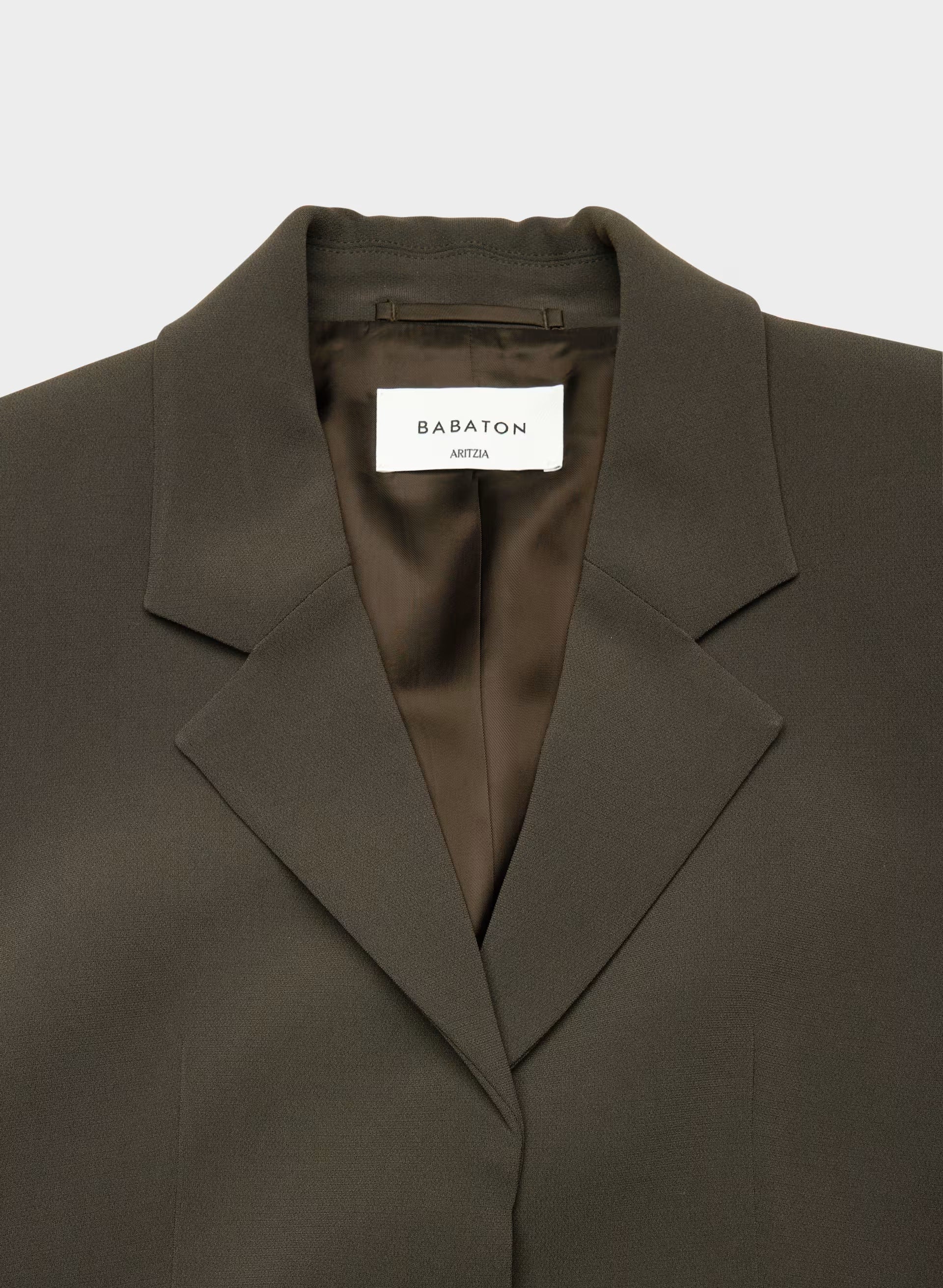 Brynn Shortsleeve Blazer - Sway Crepe - CACAO NIB BROWN