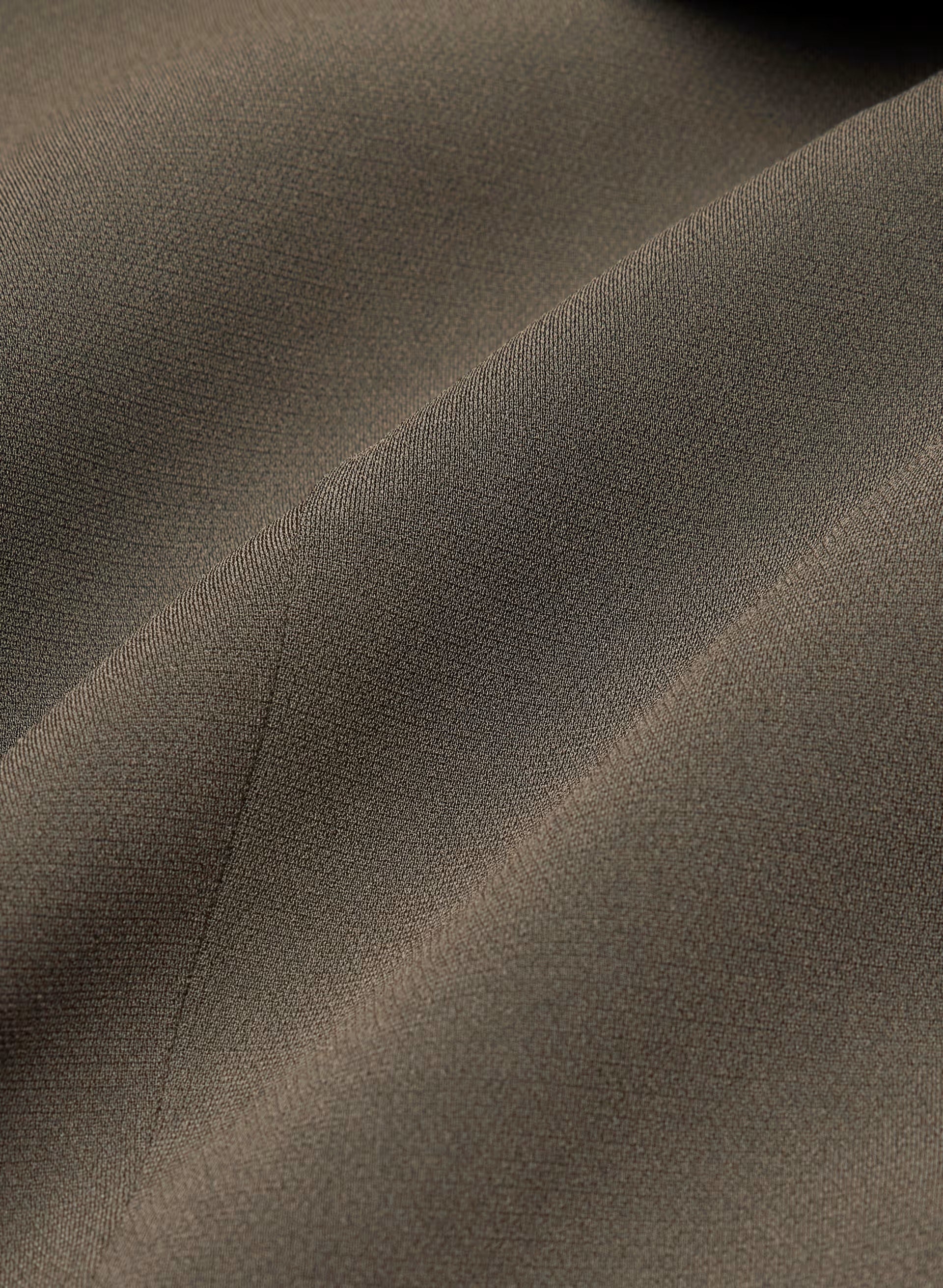 Brynn Shortsleeve Blazer - Sway Crepe - CACAO NIB BROWN