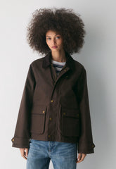 Decibel Waxed Jacket - BURNT BROWN