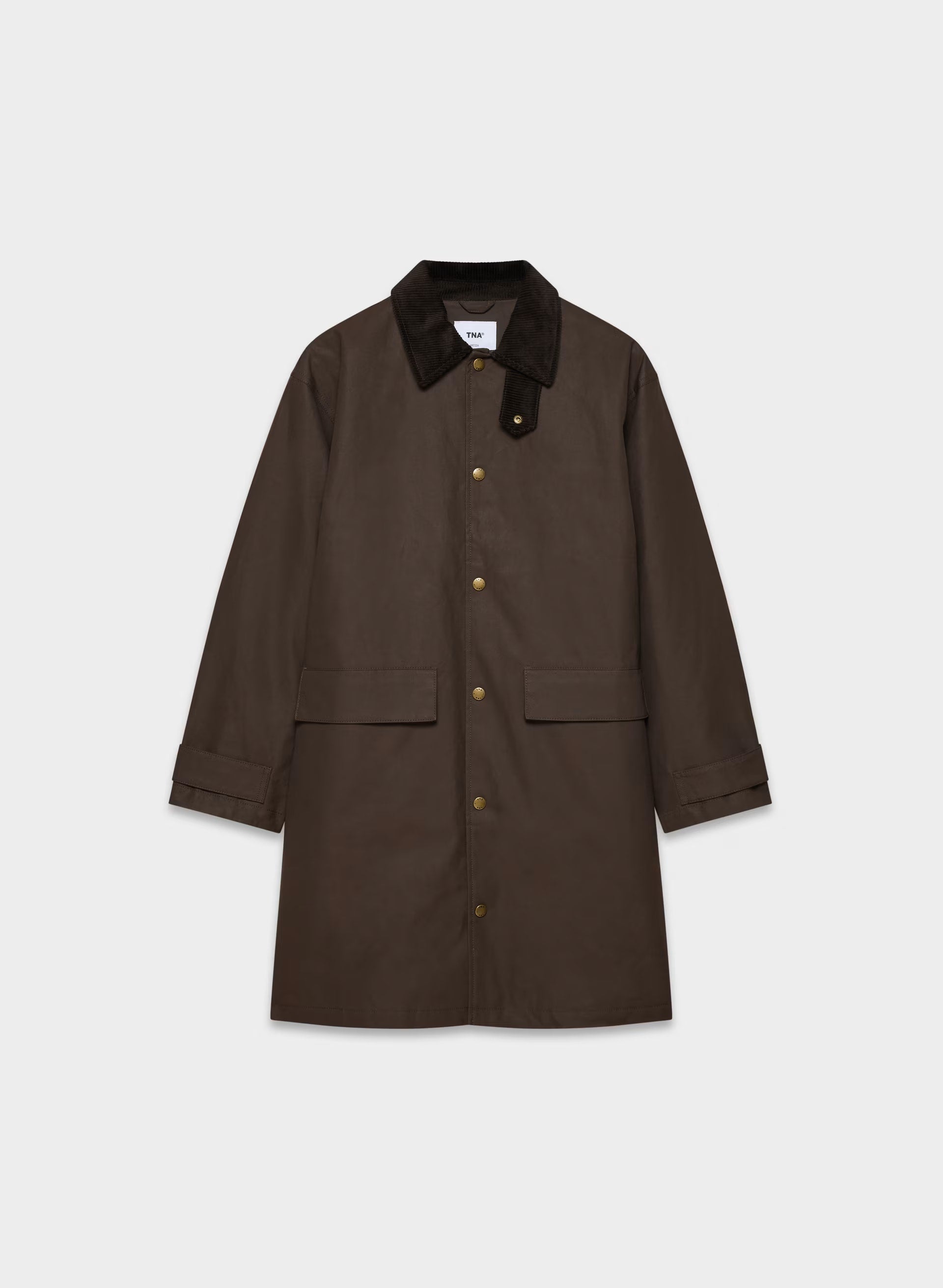 Soundwave Waxed Trench Coat - BURNT BROWN