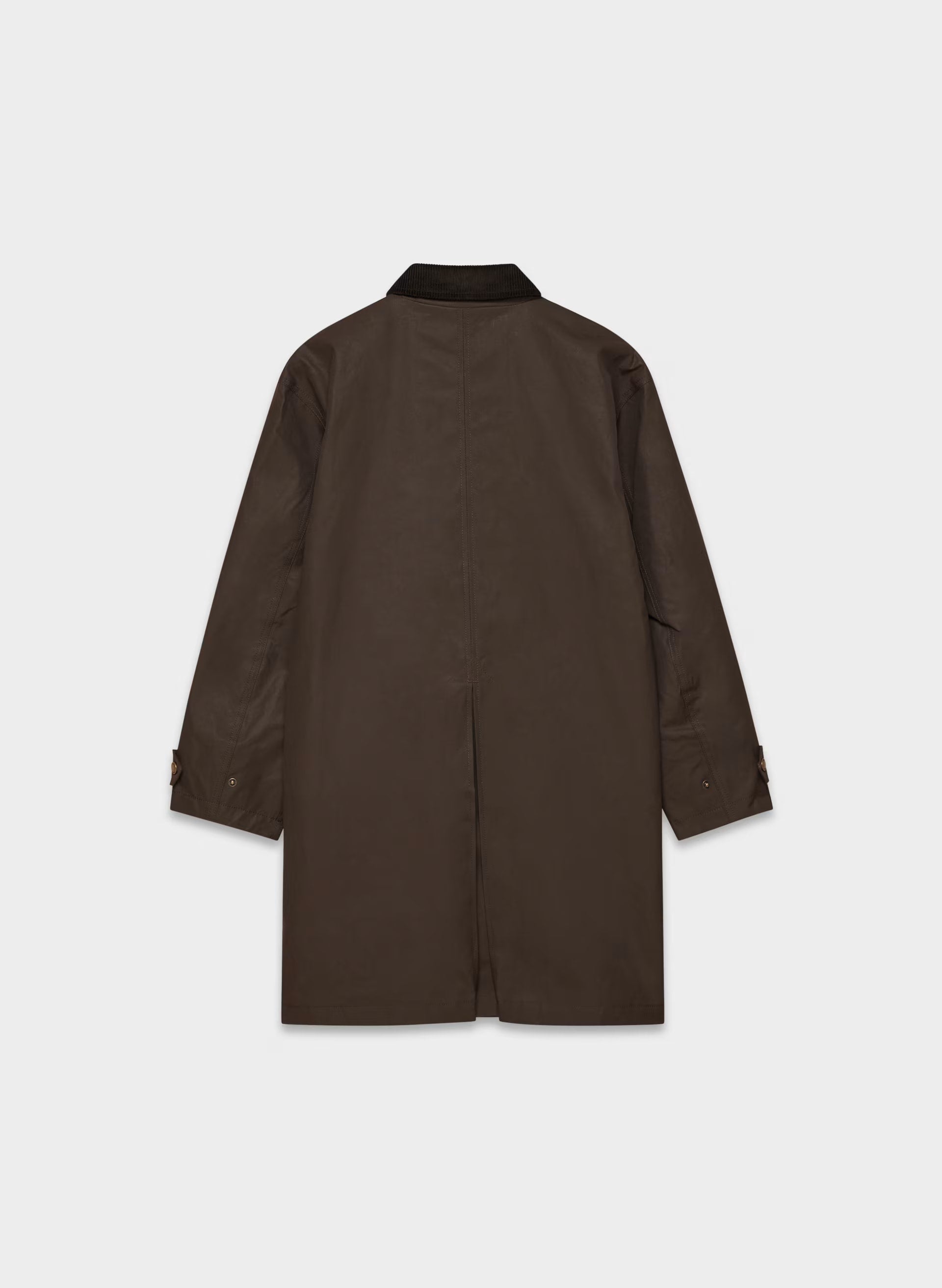 Soundwave Waxed Trench Coat - BURNT BROWN