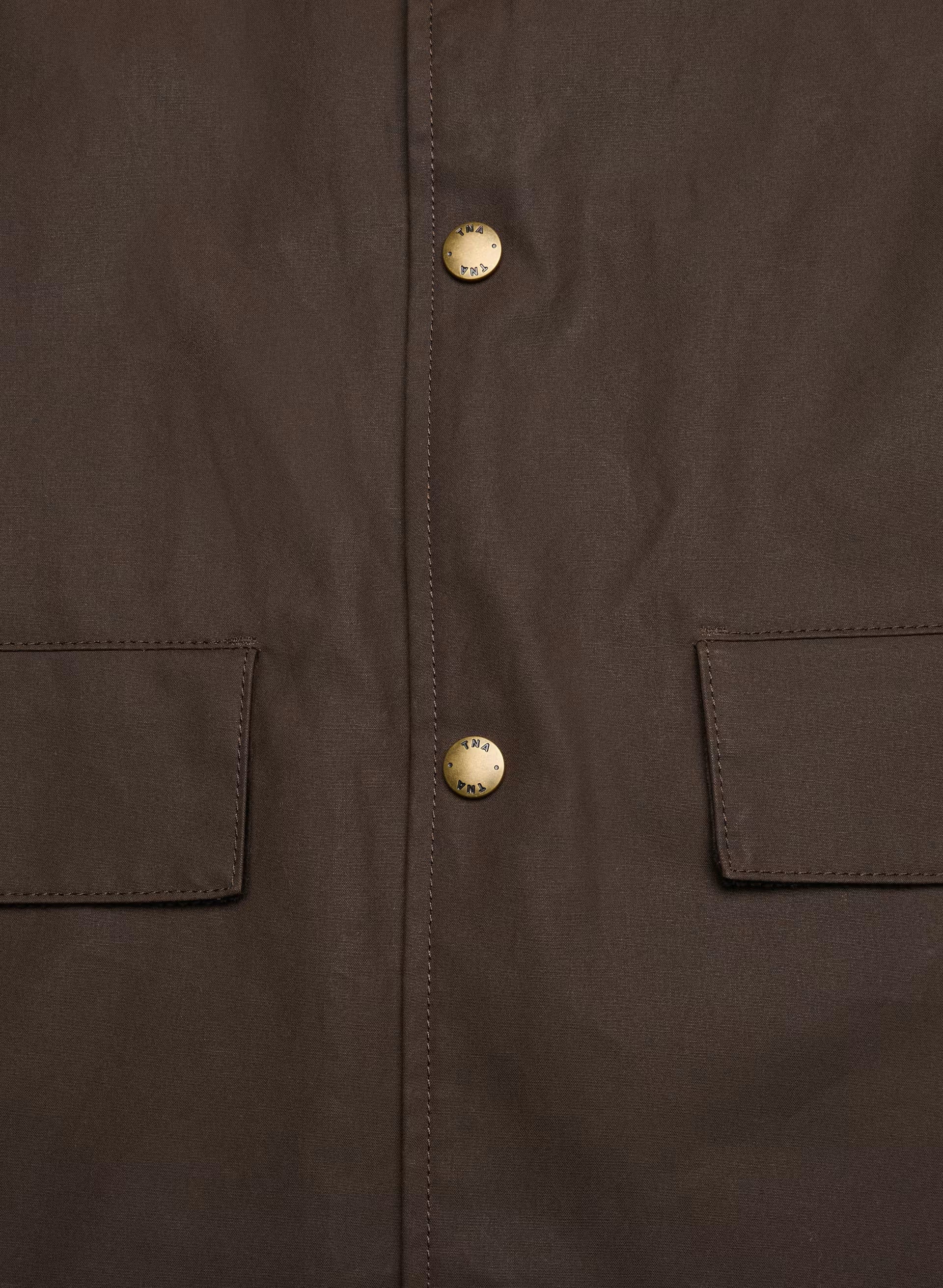 Soundwave Waxed Trench Coat - BURNT BROWN