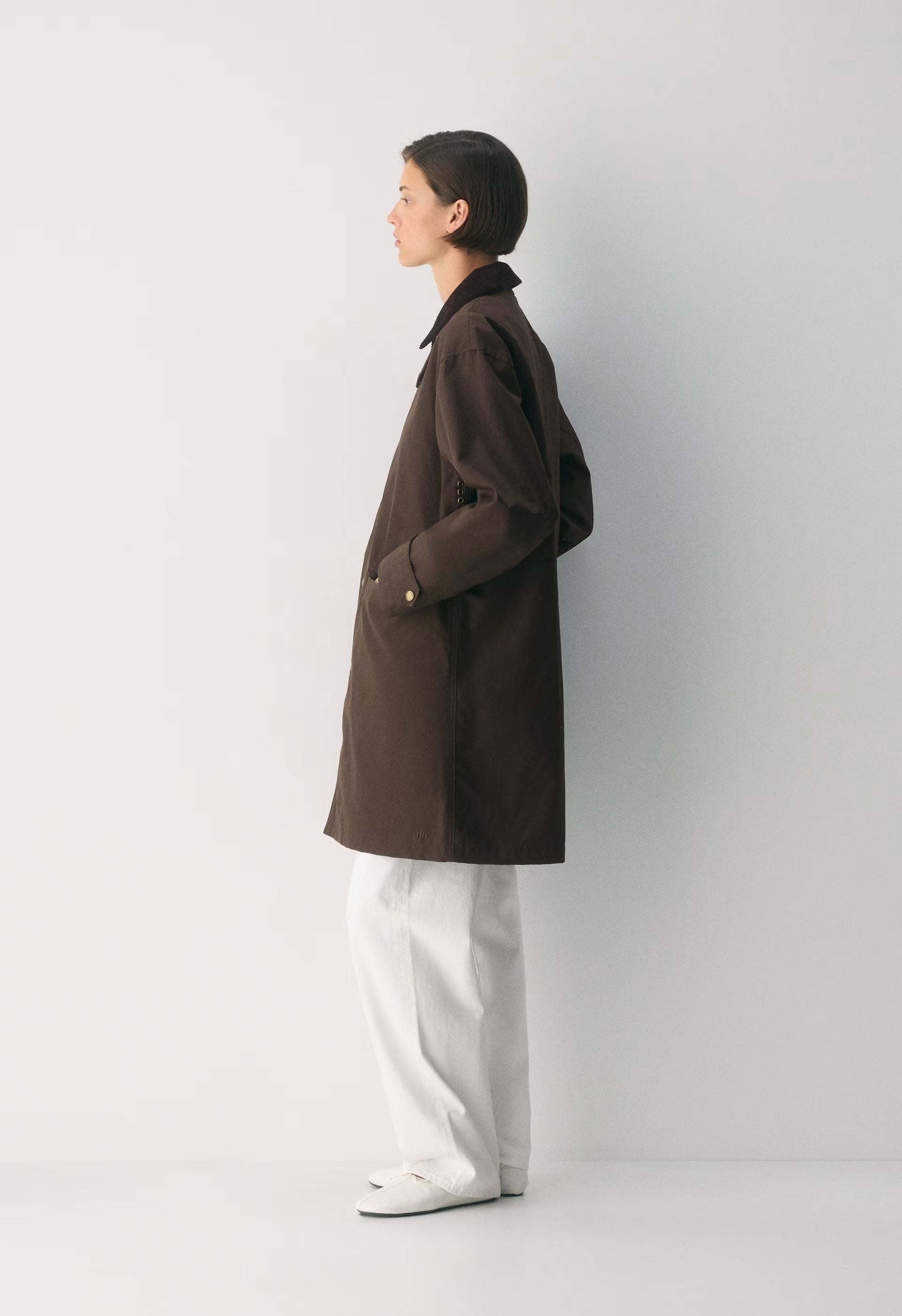 Soundwave Waxed Trench Coat - BURNT BROWN