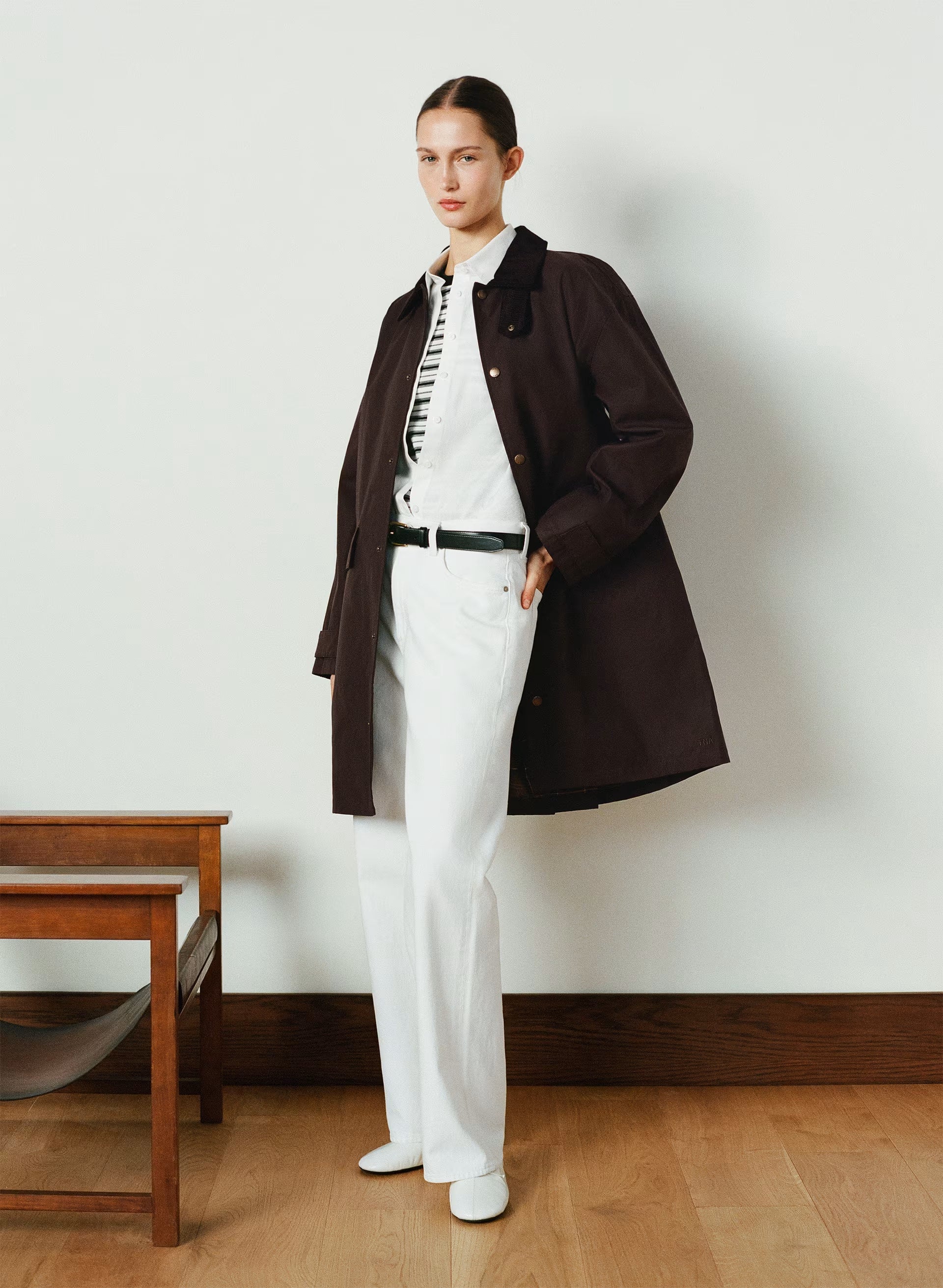 Soundwave Waxed Trench Coat - BURNT BROWN