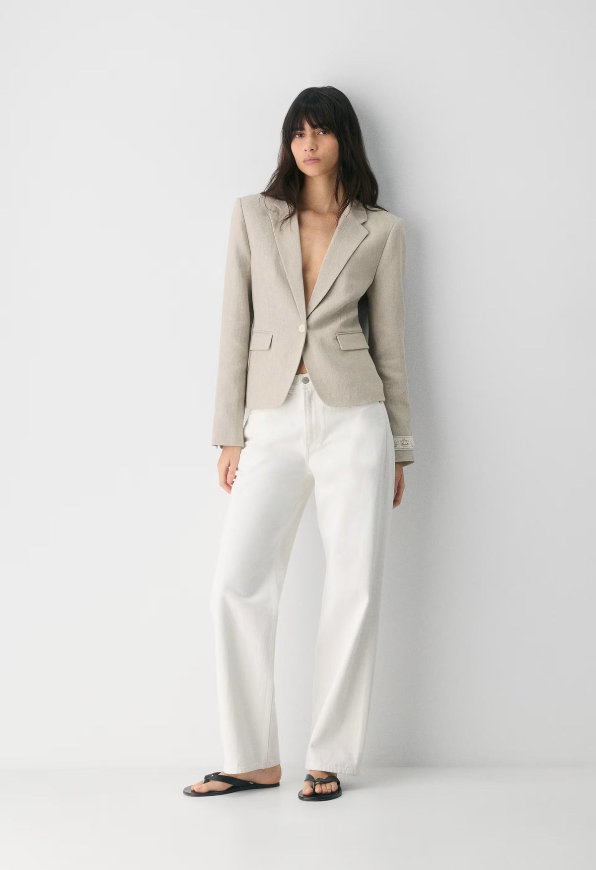 Etiquette Blazer - PowerLinen™ - UNDYED DARK ECRU