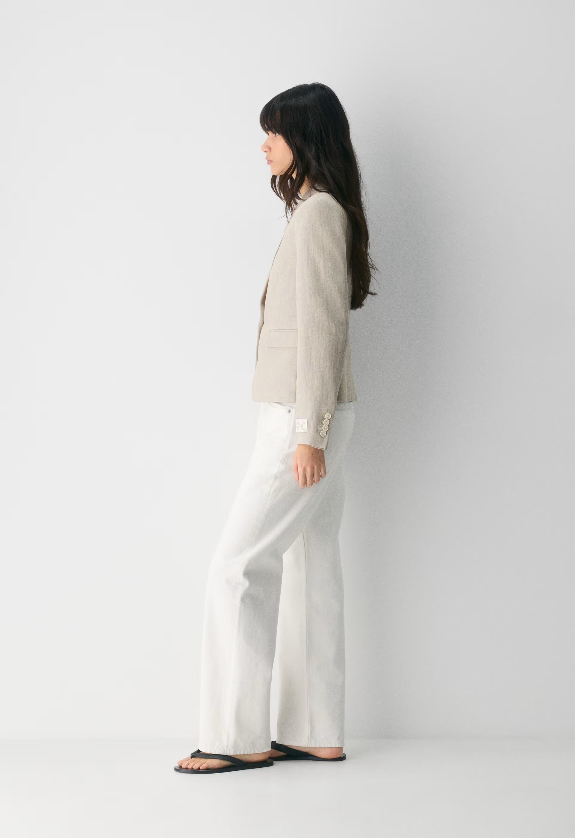 Etiquette Blazer - PowerLinen™ - UNDYED DARK ECRU