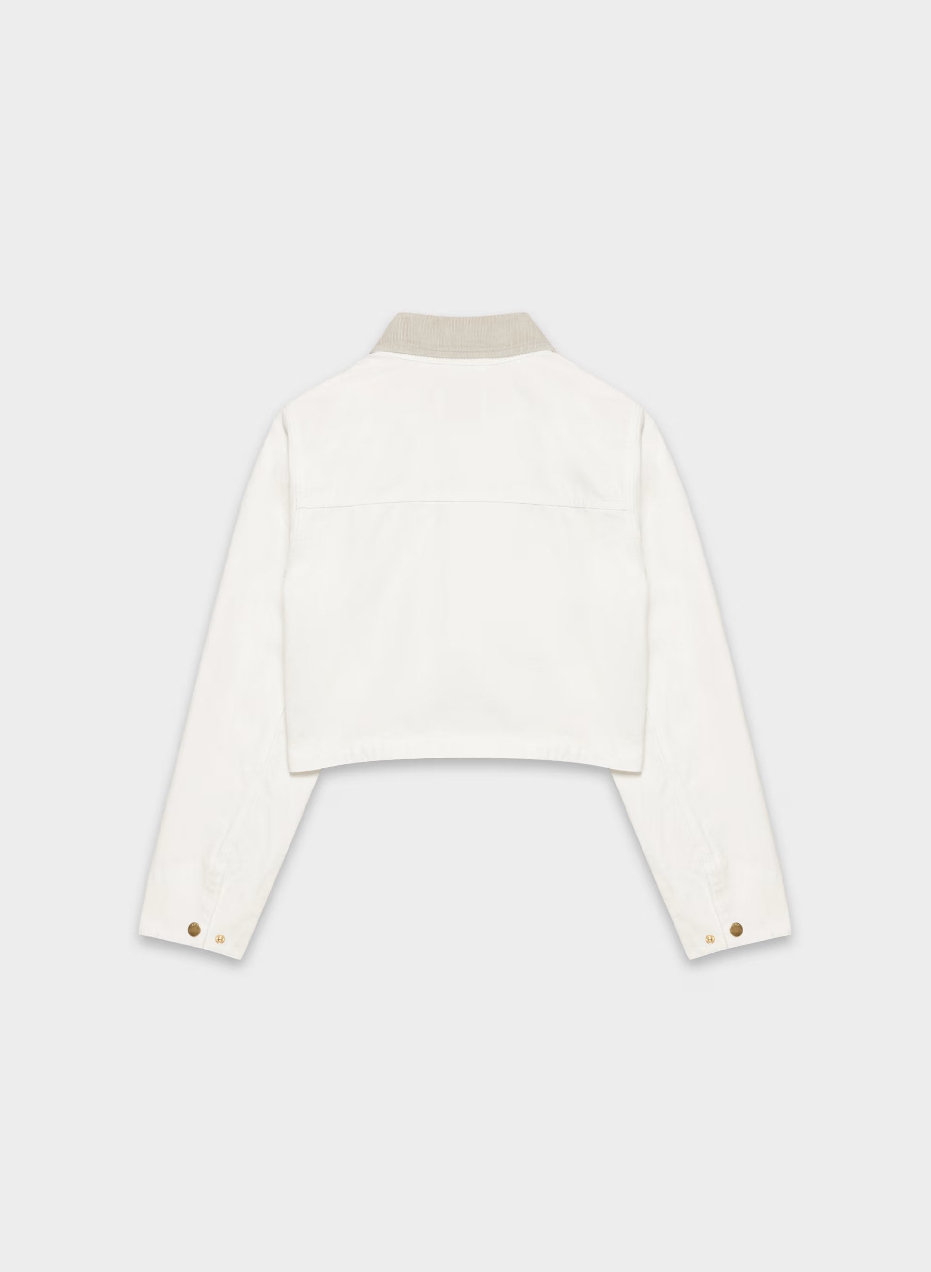 Barnett Lighweight Cropped Chore Jacket - WHITE