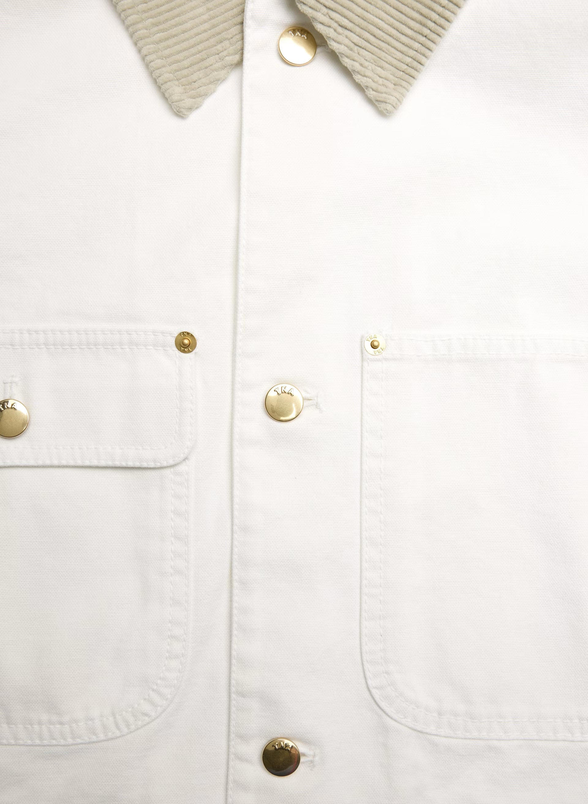 Barnett Lighweight Cropped Chore Jacket - WHITE