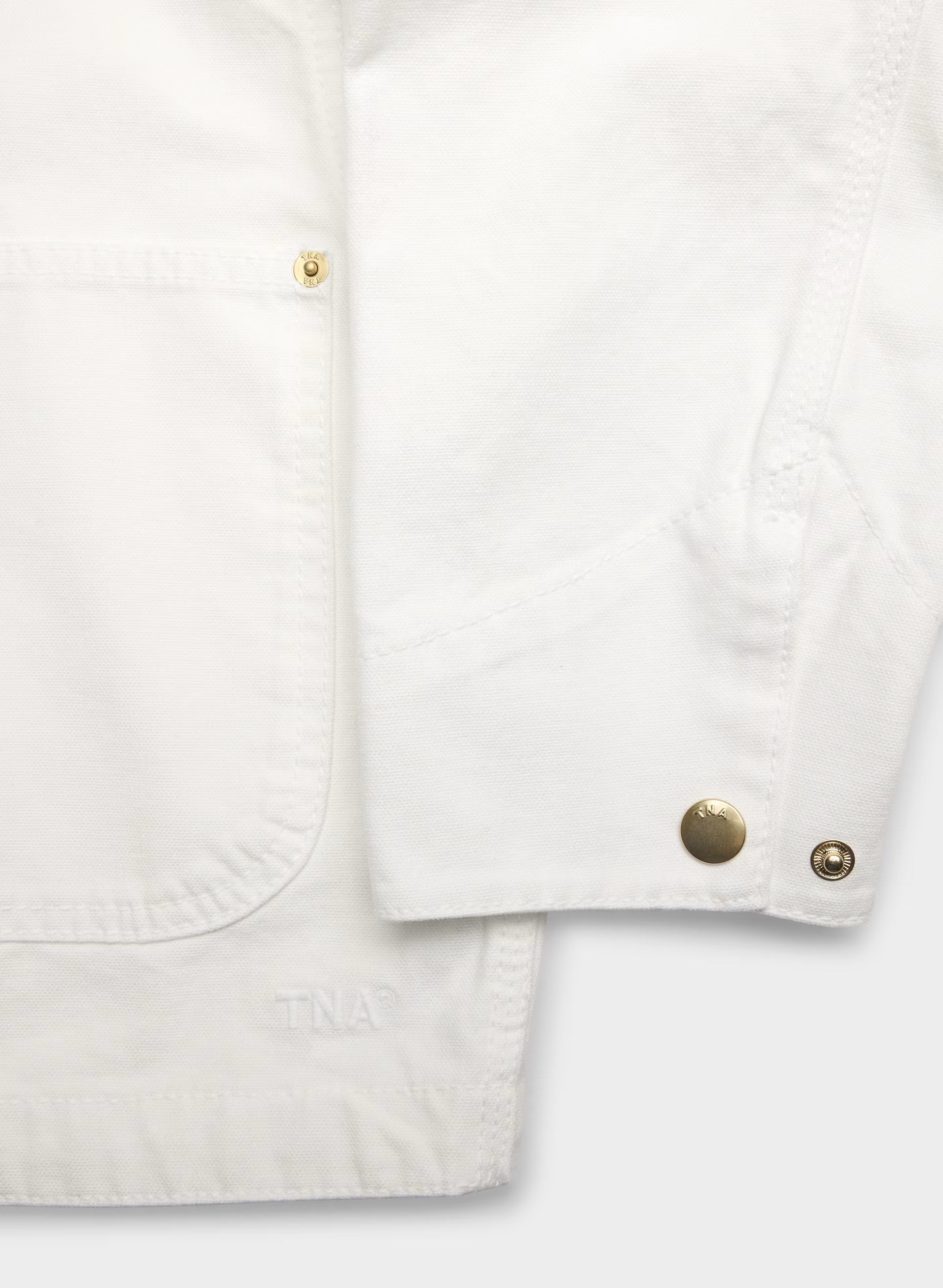 Barnett Lighweight Cropped Chore Jacket - WHITE