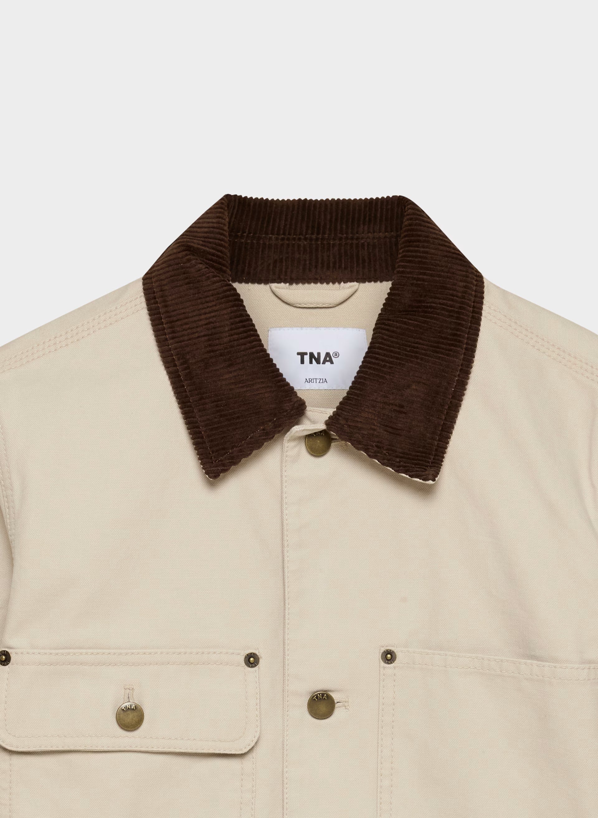 Barnett Lighweight Cropped Chore Jacket - MARCONA BEIGE