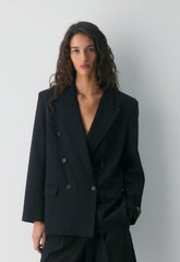 Enact Wool Blazer - BLACK
