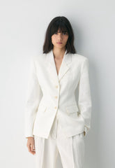 Standout Linen Blazer - LIGHT BIRCH