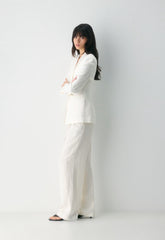 Standout Linen Blazer - LIGHT BIRCH