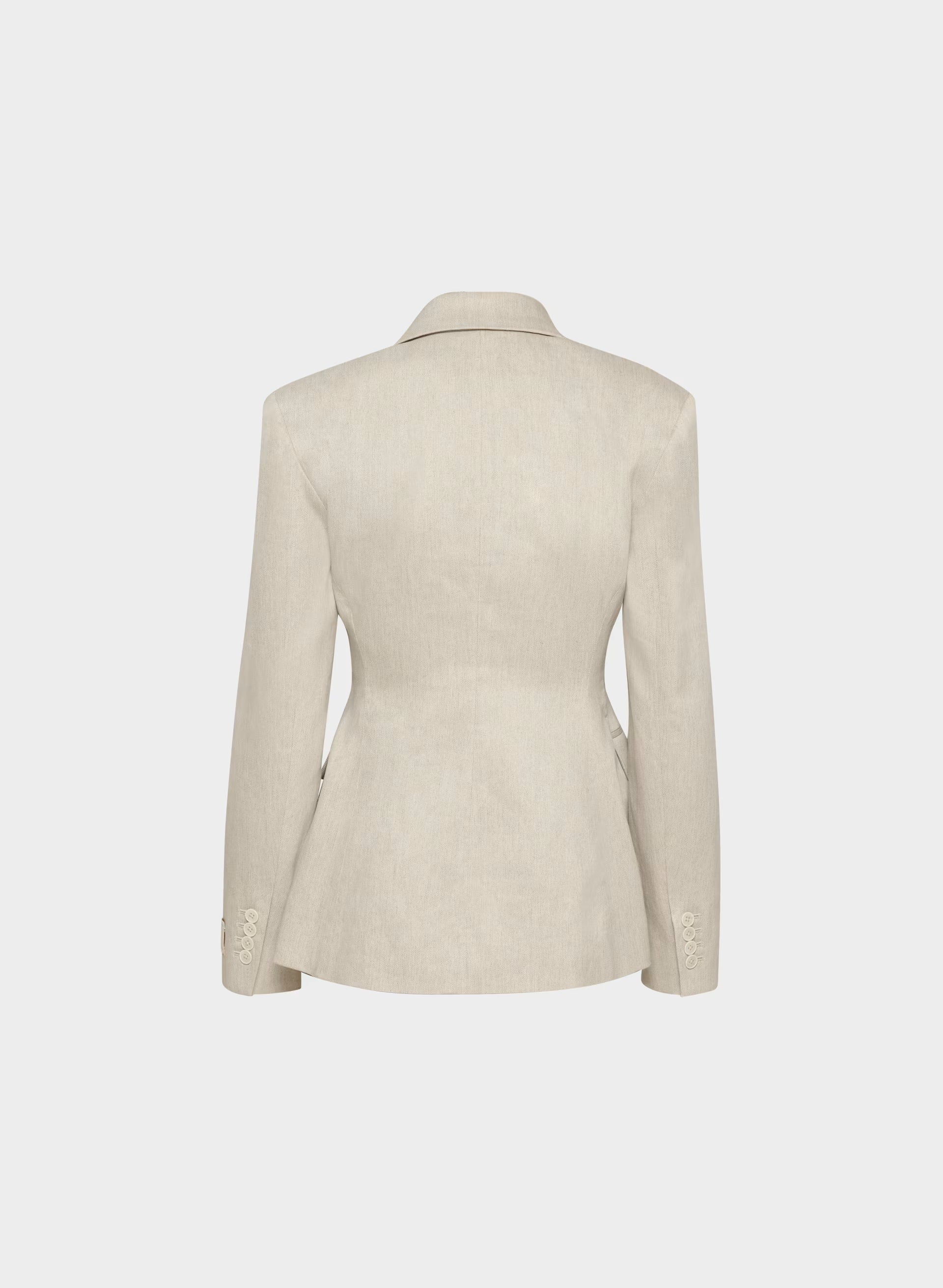 Standout Linen Blazer - UNDYED DARK ECRU