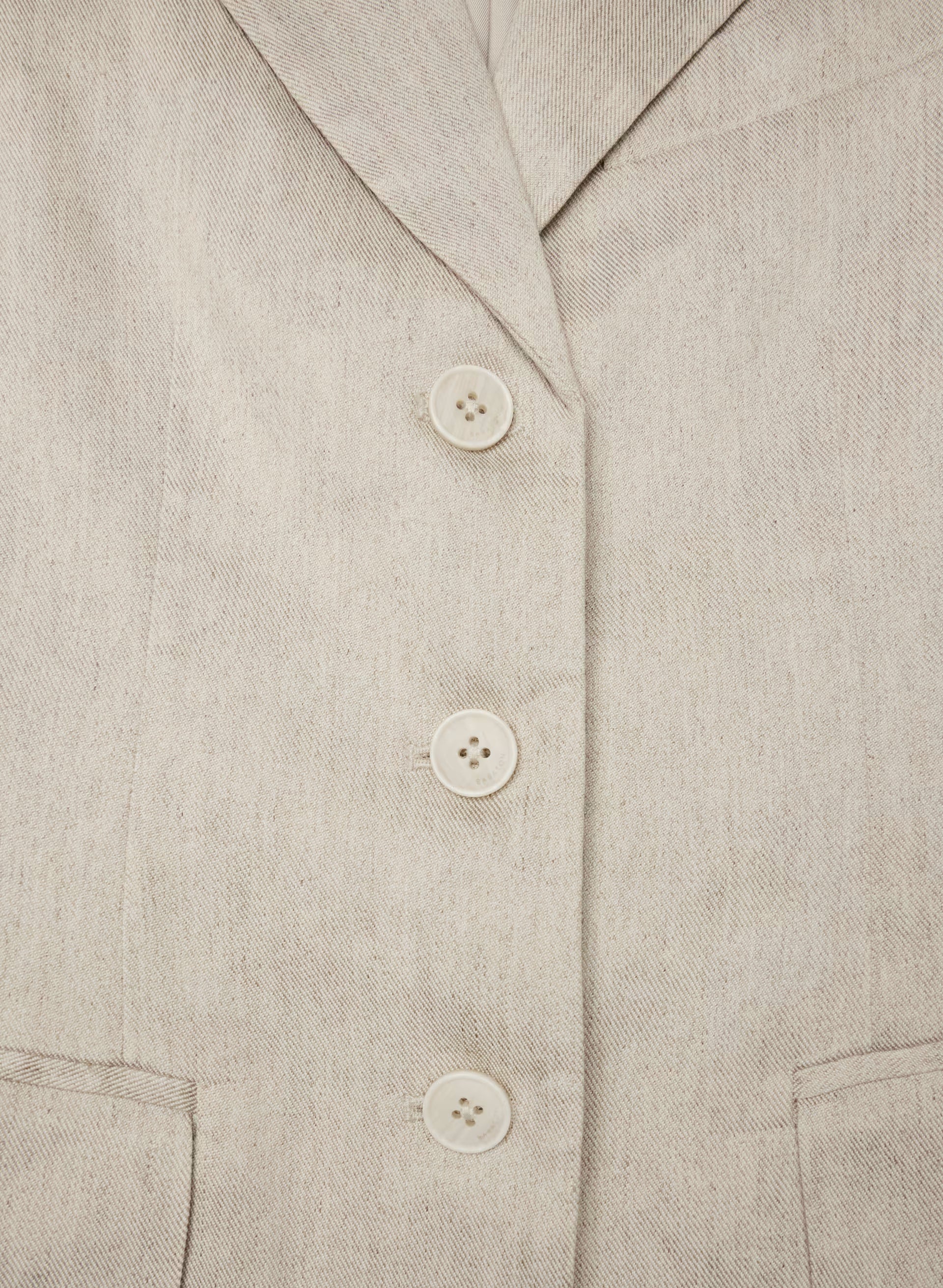 Standout Linen Blazer - UNDYED DARK ECRU