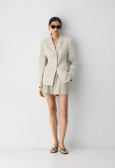 Standout Linen Blazer - UNDYED DARK ECRU