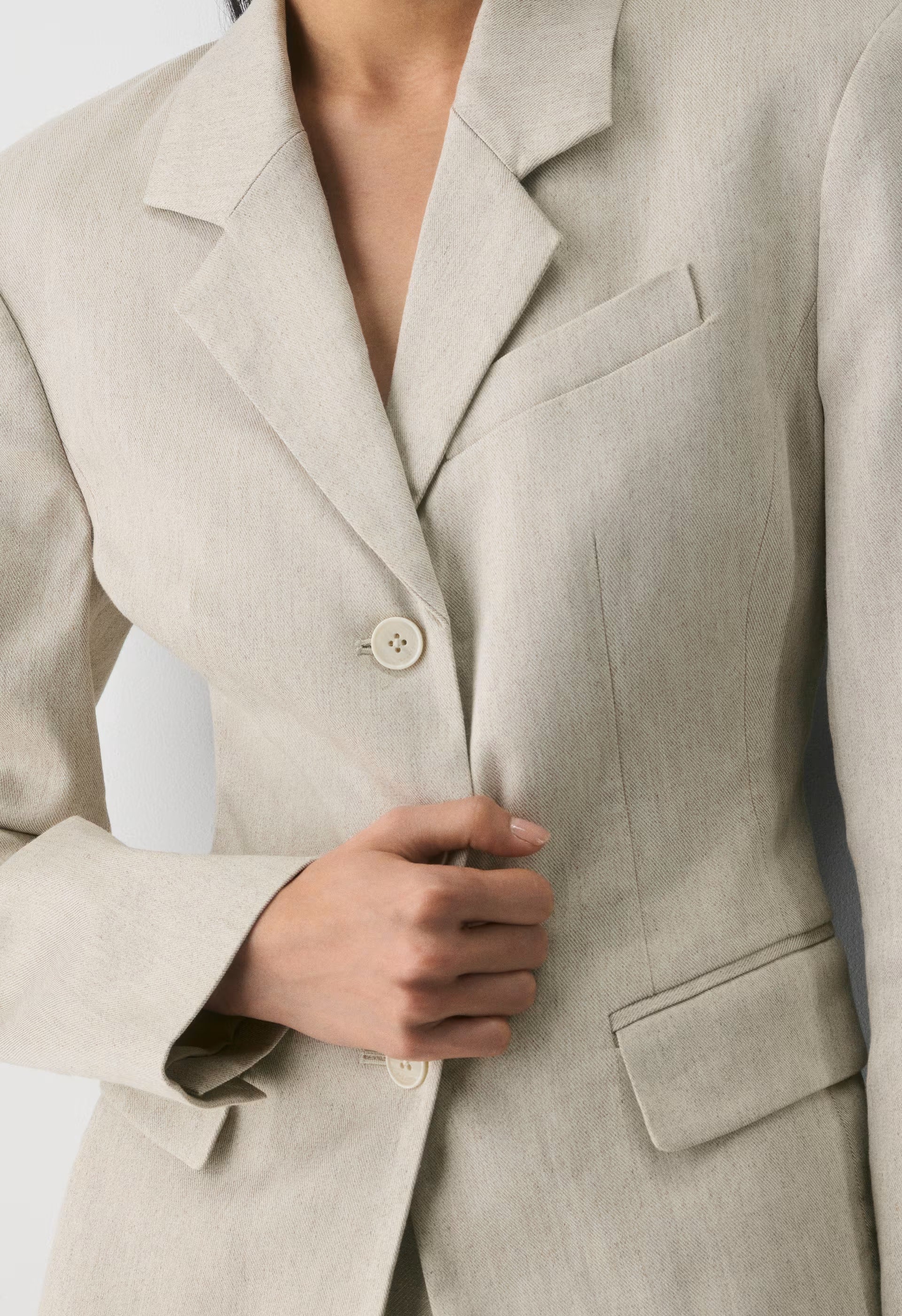 Standout Linen Blazer - UNDYED DARK ECRU