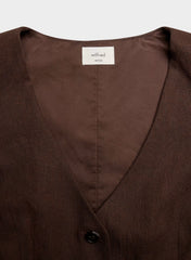 Pacino Vest - PowerLinen™ - RICH MOCHA BROWN