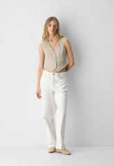 Pacino Vest - PowerLinen™ - UNDYED DARK ECRU