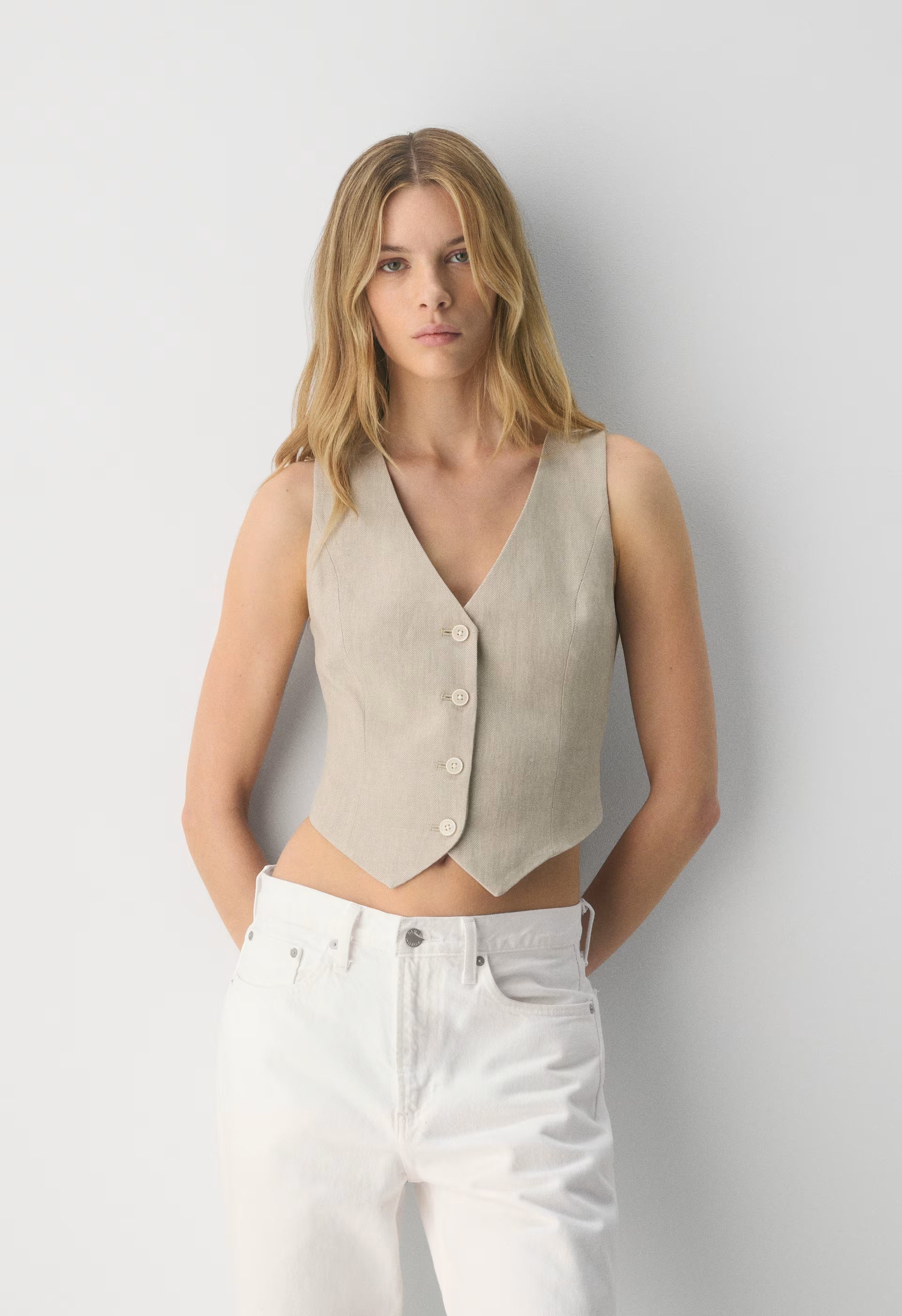 Pacino Vest - PowerLinen™ - UNDYED DARK ECRU