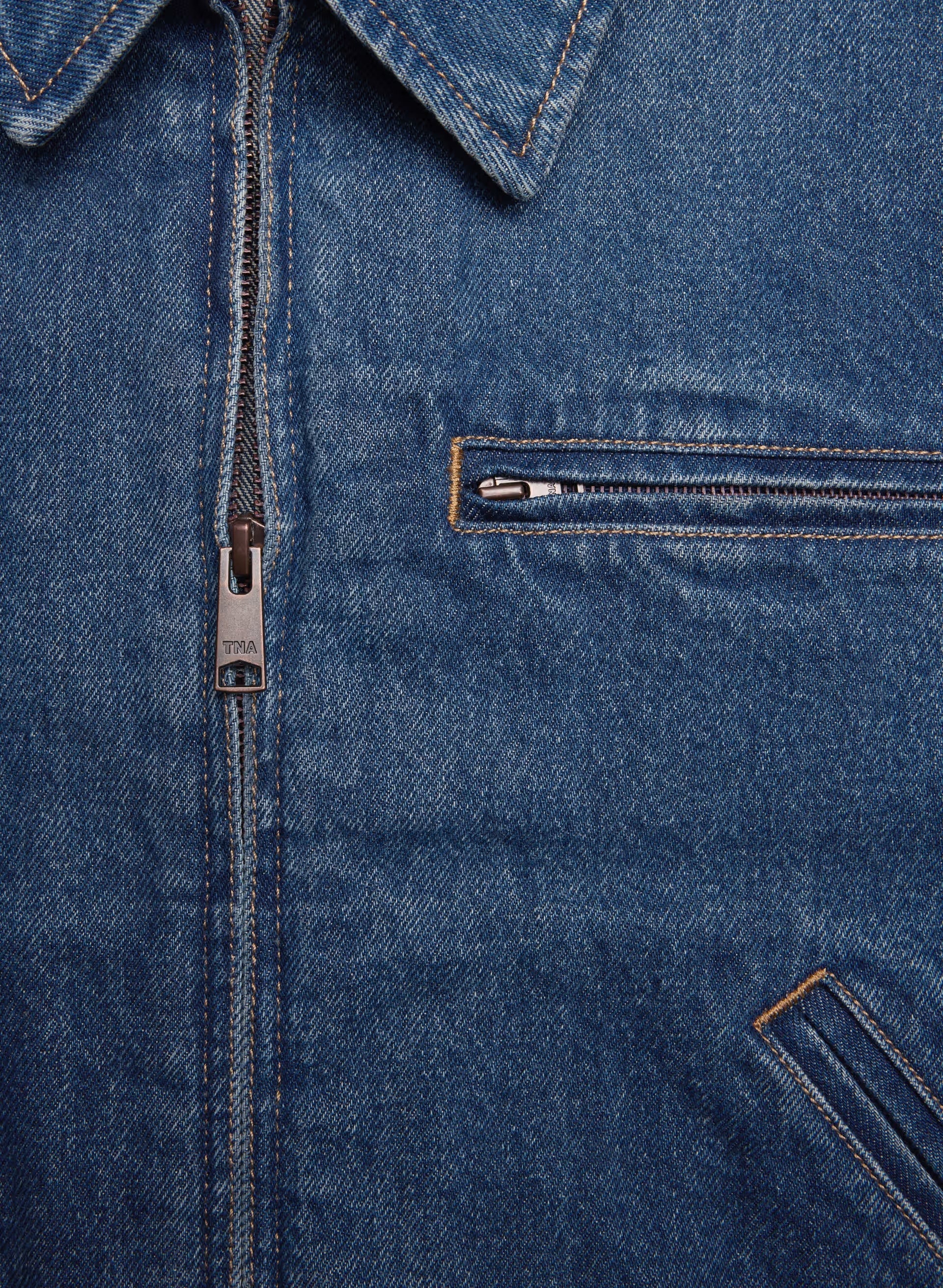 Barkley Lightweight Denim Jacket - VINTAGE DARK BLUE