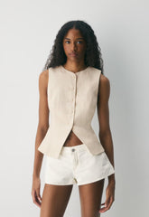 Regal Vest - PowerLinen™ - COOL BEIGE