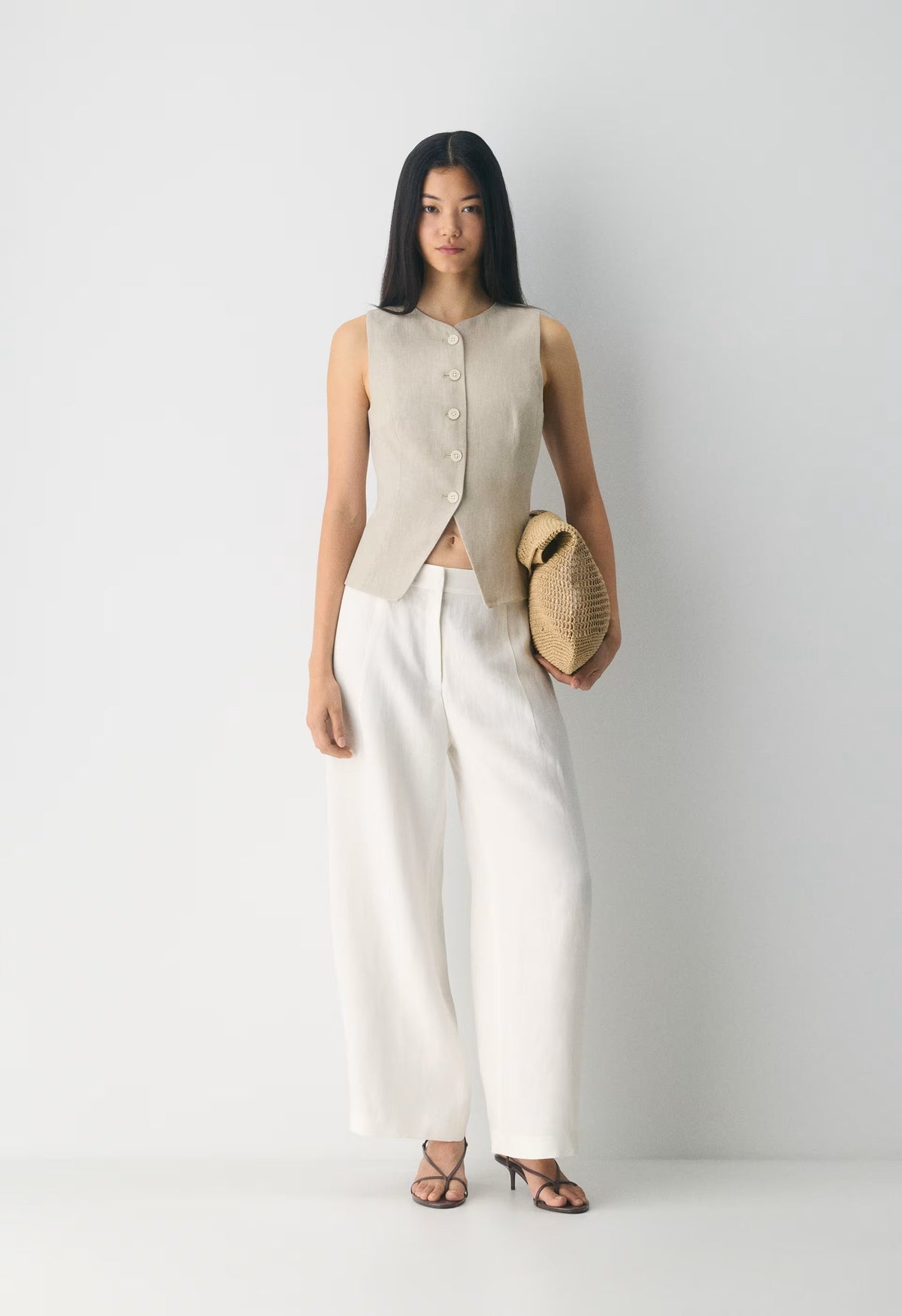 Regal Vest - PowerLinen™ - UNDYED DARK ECRU