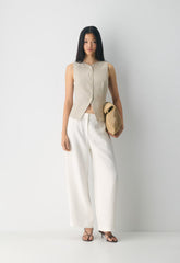Regal Vest - PowerLinen™ - UNDYED DARK ECRU