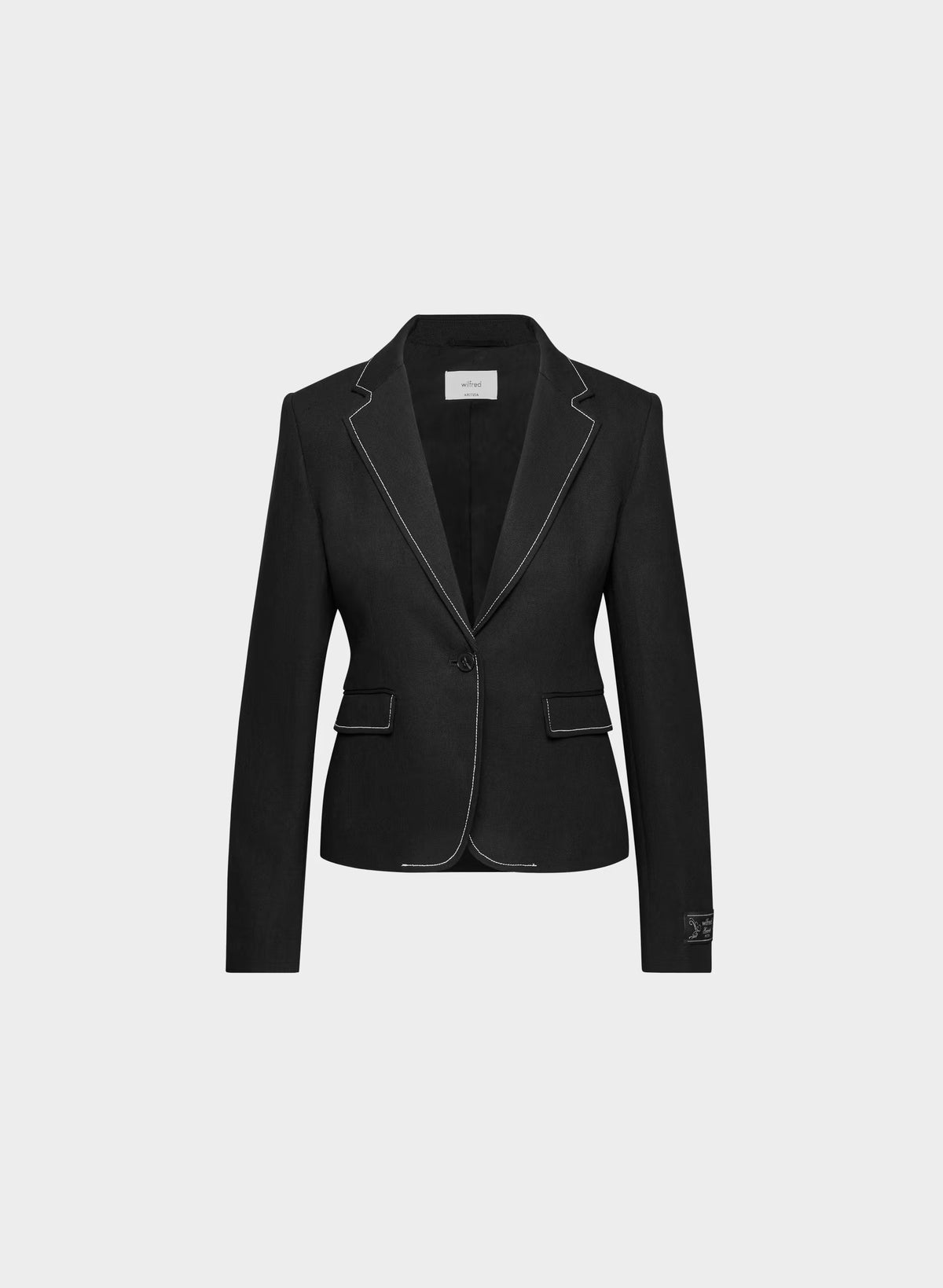 Etiquette Blazer - PowerLinen™ - BLACK/LIGHT BIRCH