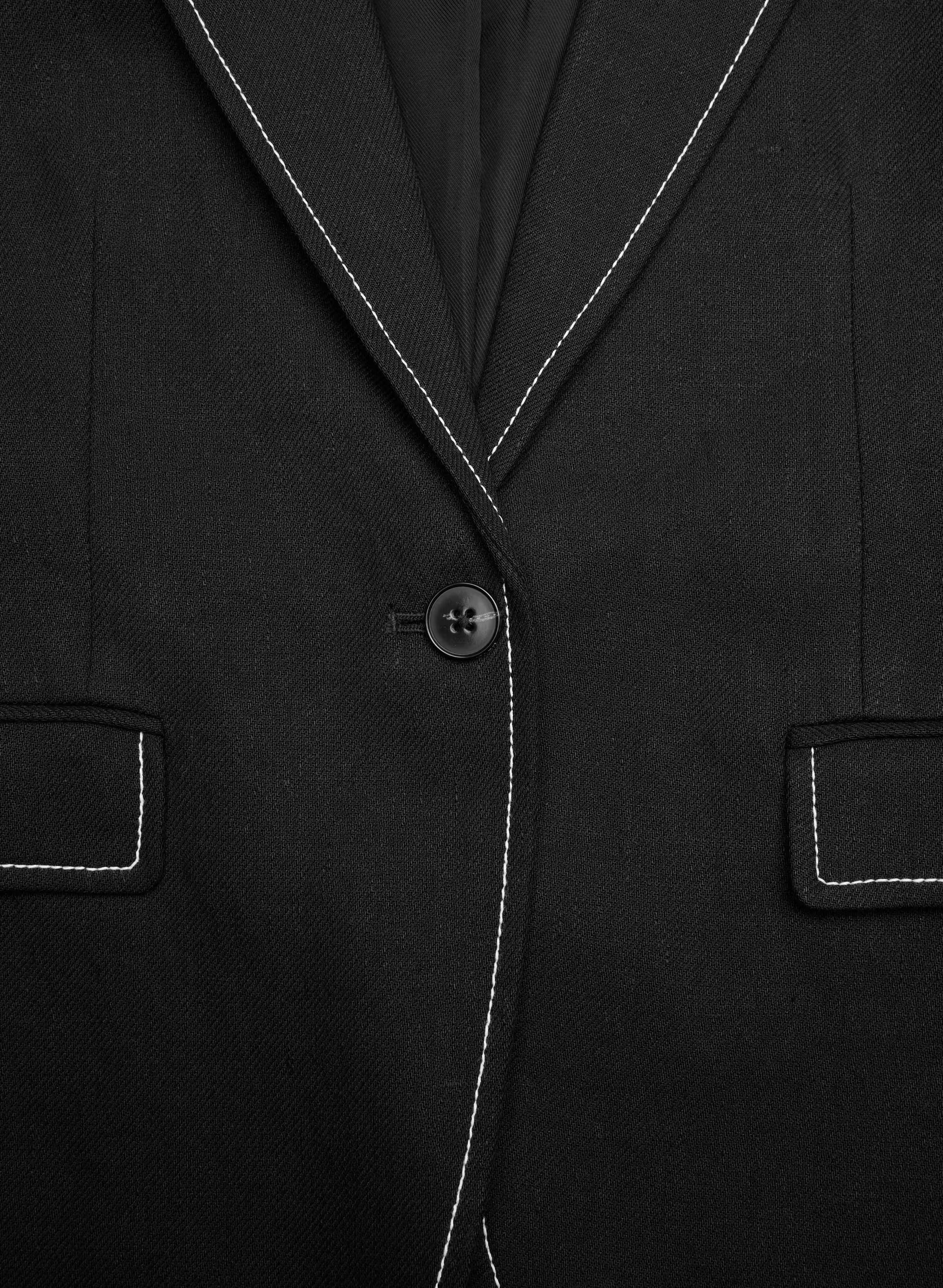 Etiquette Blazer - PowerLinen™ - BLACK/LIGHT BIRCH