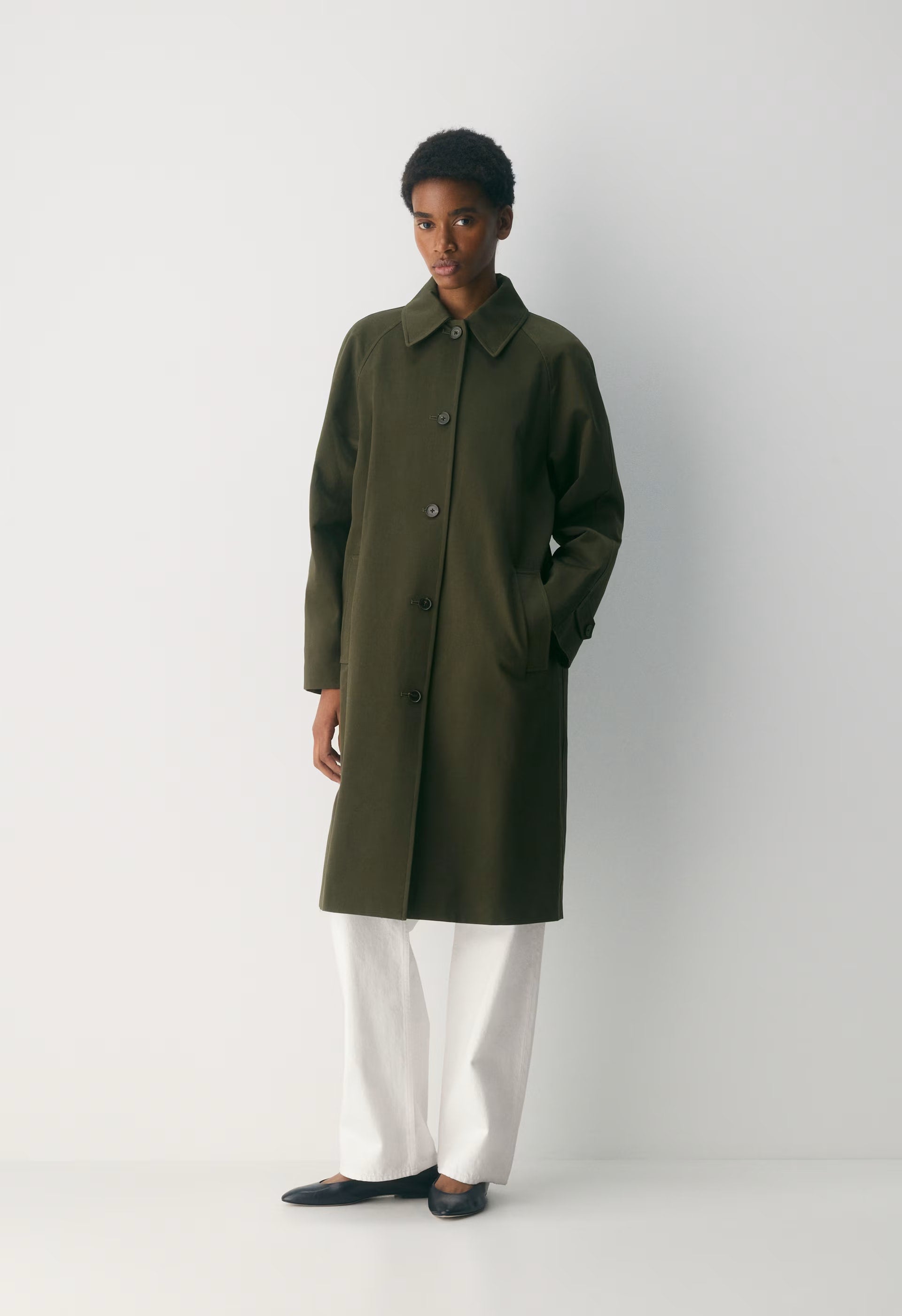 The Regent Trench Coat - Rich Twill - DARK OLIVE