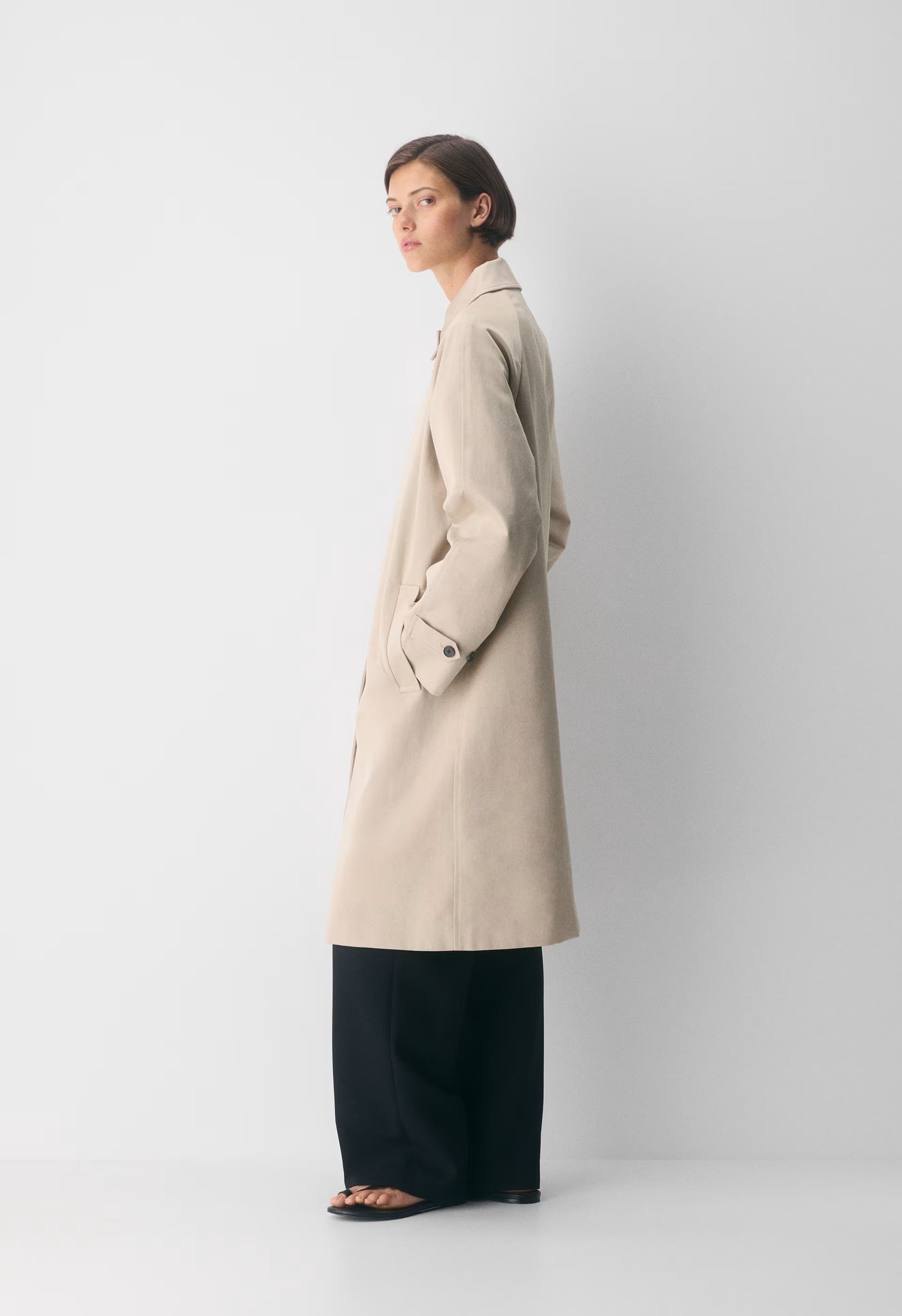 The Regent Trench Coat - Rich Twill - MARCONA BEIGE