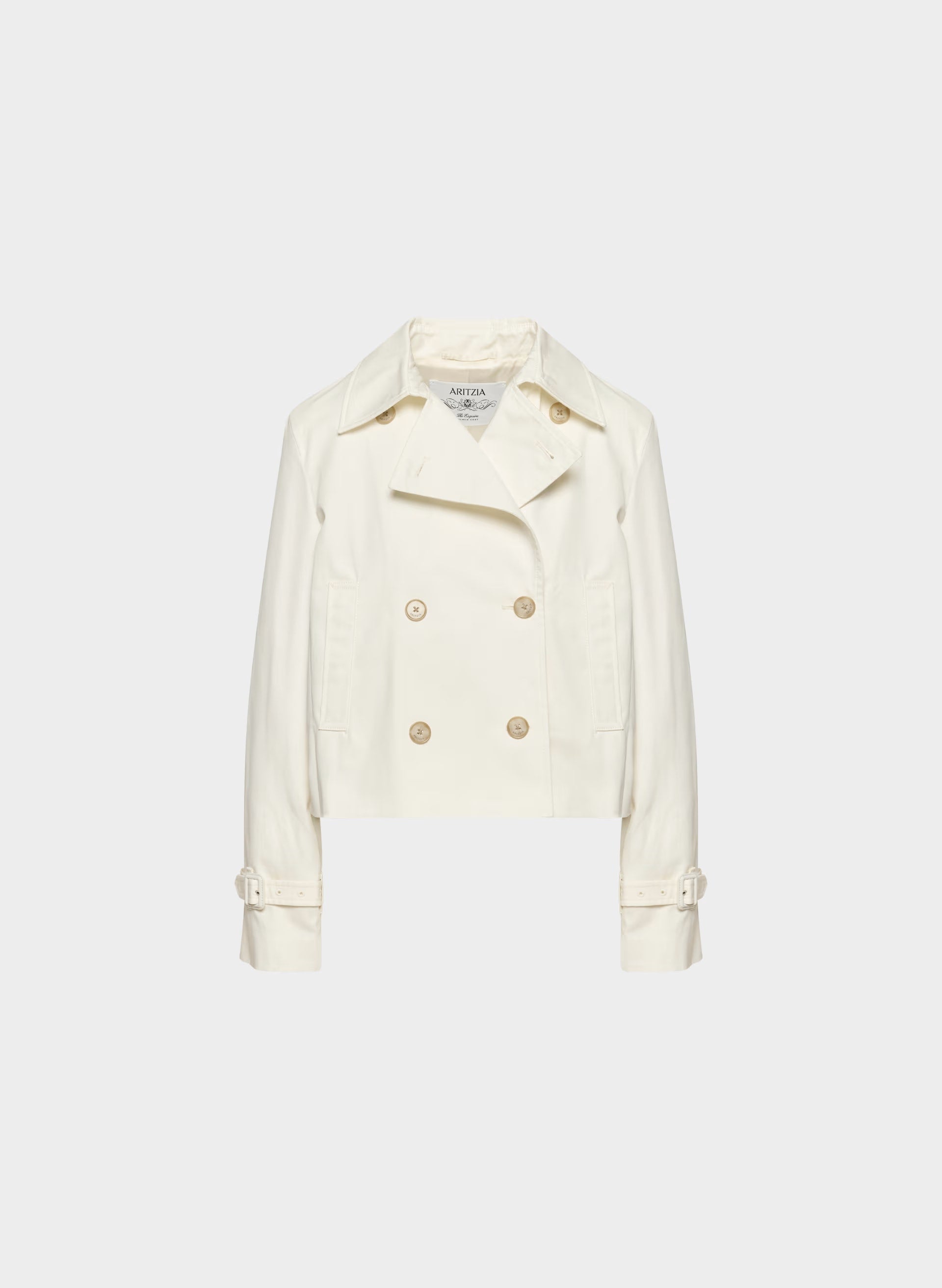 The Esquire Short Trench Coat - City Twill - LIGHT BIRCH