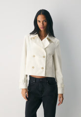 The Esquire Short Trench Coat - City Twill - LIGHT BIRCH