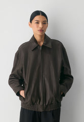 Jones Bomber - Leather - BURNT BROWN
