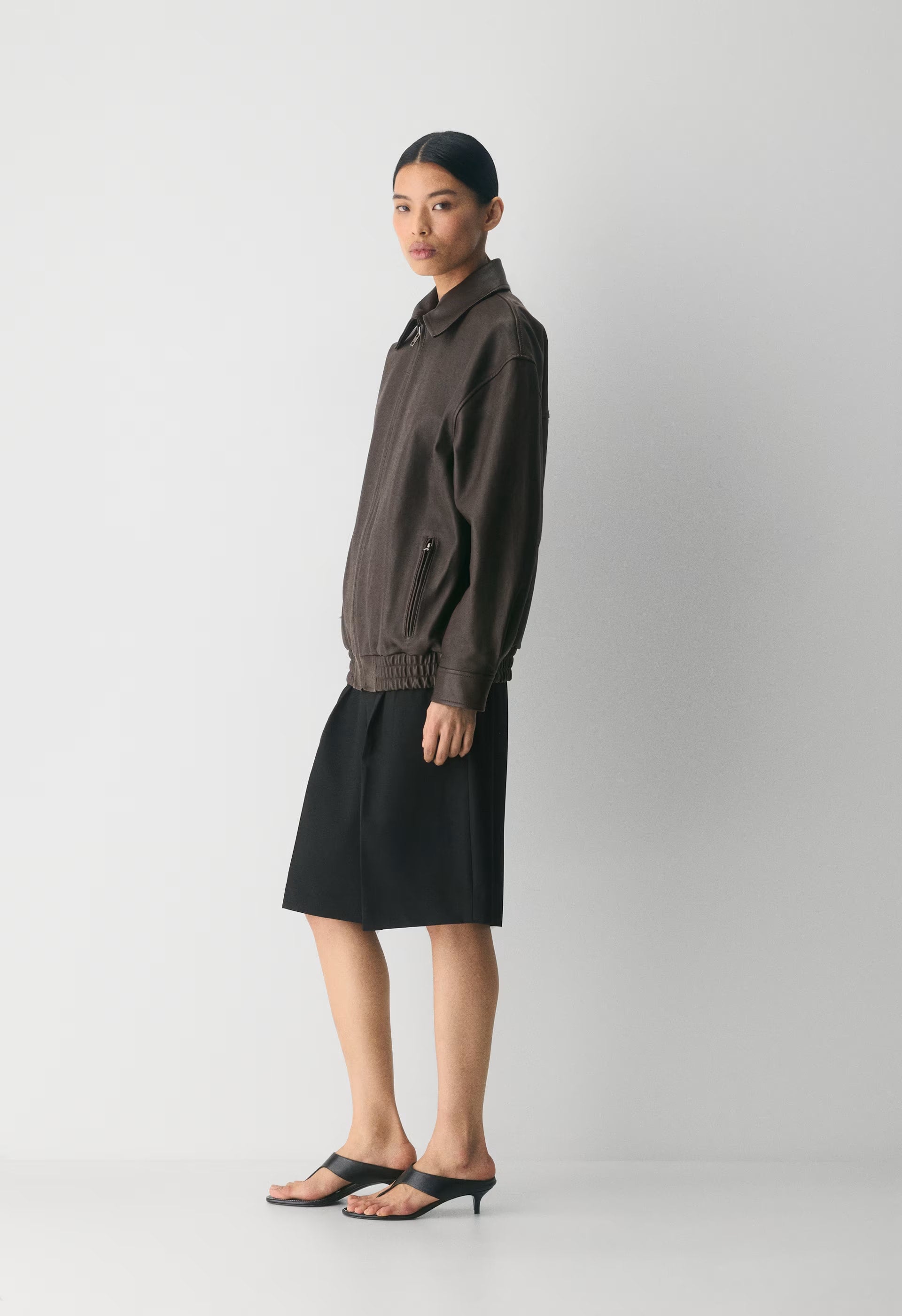 Jones Bomber - Leather - BURNT BROWN