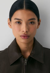 Jones Bomber - Leather - BURNT BROWN